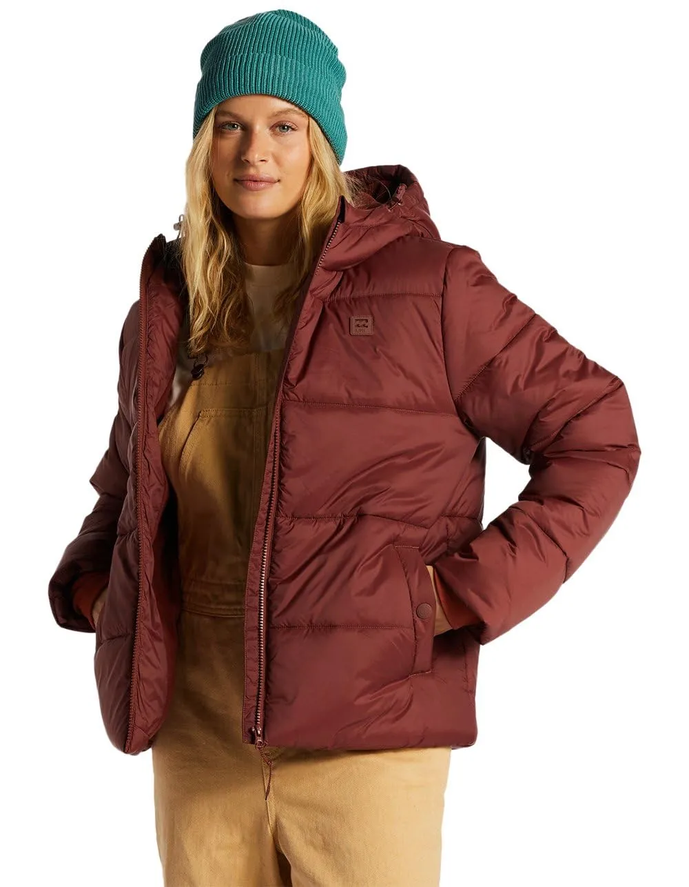 Billabong Transport Puffer Jacket Small - Weather-Resistant, Insulated, Relaxed Fit, Extended Collar