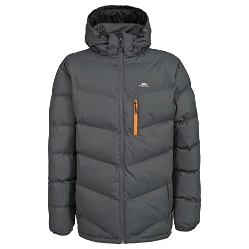 Blustery Casual Hooded Mens Jacket - Coldheat Insulation, Adjustable Zip-Off Hood, XX-Small