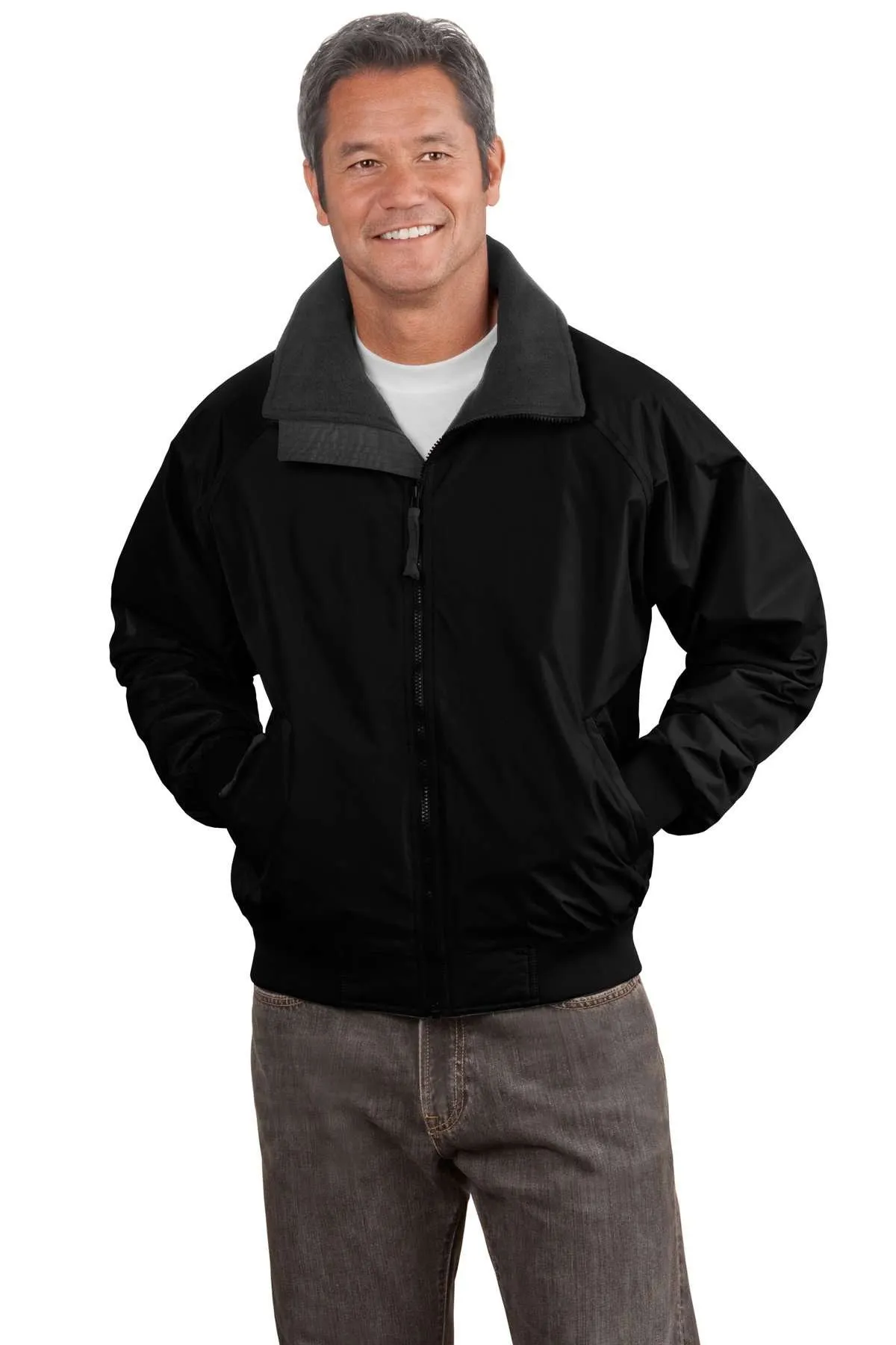 Challenger Jacket True Black XL - Durable Water-Repellent Teklon Nylon, Fleece Lining, Pockets