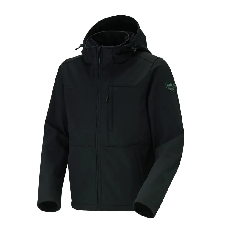 Classic Softshell Jacket Men L - Black - Windproof, Lightweight, Water Resistant Membrane