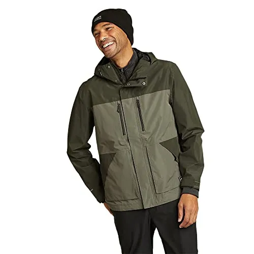 Eddie Bauer Men's Rainfoil Waterproof Utility Jacket Small - Eco-Friendly, 10k/10k Waterproofing