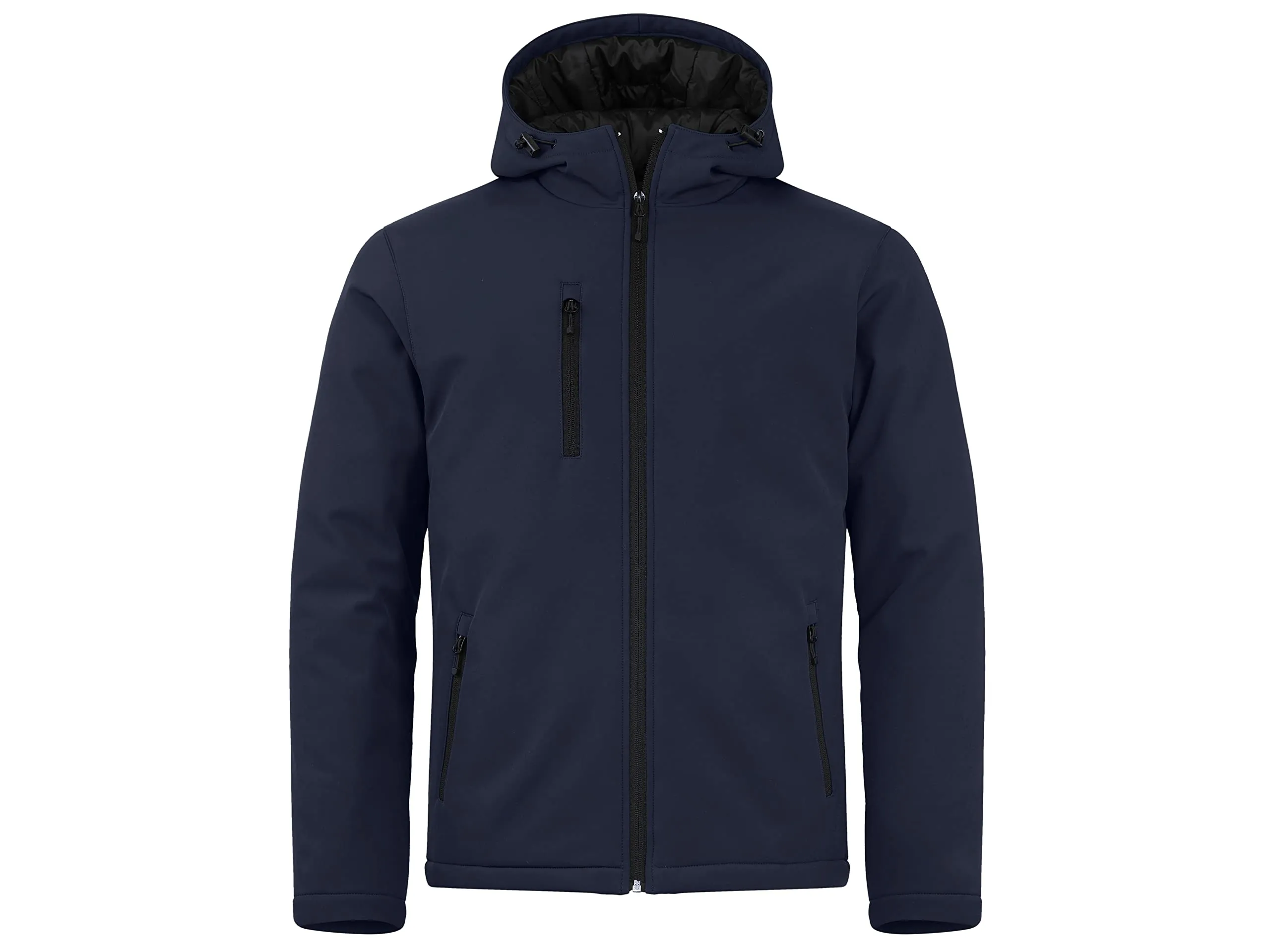 Equinox Insulated 5X-Large Mens Softshell Jacket - Water Resistant, Removable Hood, Full Zip