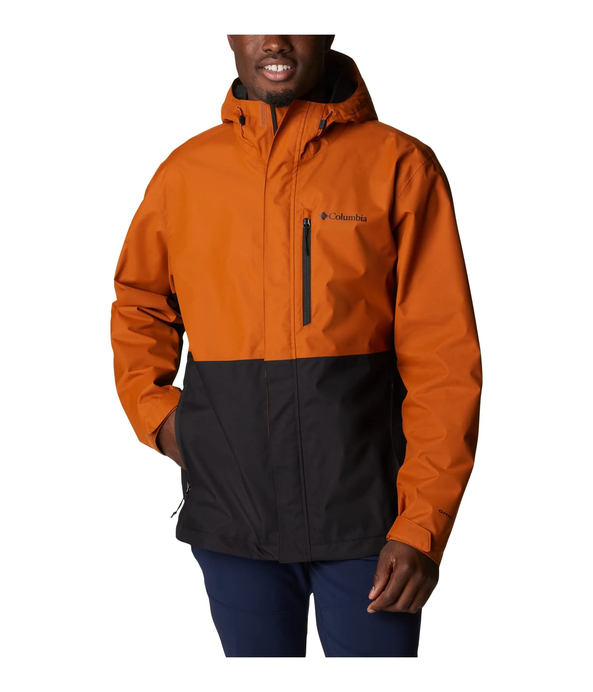 Hikebound™ Waterproof Jacket Warm Copper/Black SM - Lightweight, Breathable, Adjustable Cuffs