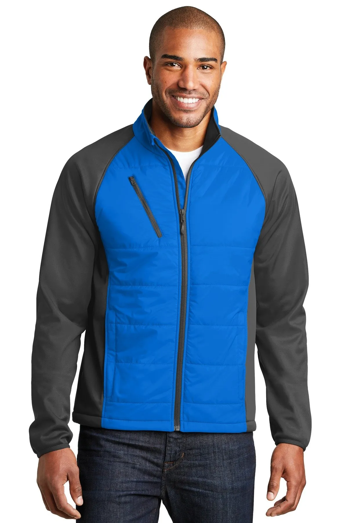 Hybrid Soft Shell Jacket J787 - Small, Water-Resistant, Zip-Through Collar, Front Zippered Pockets