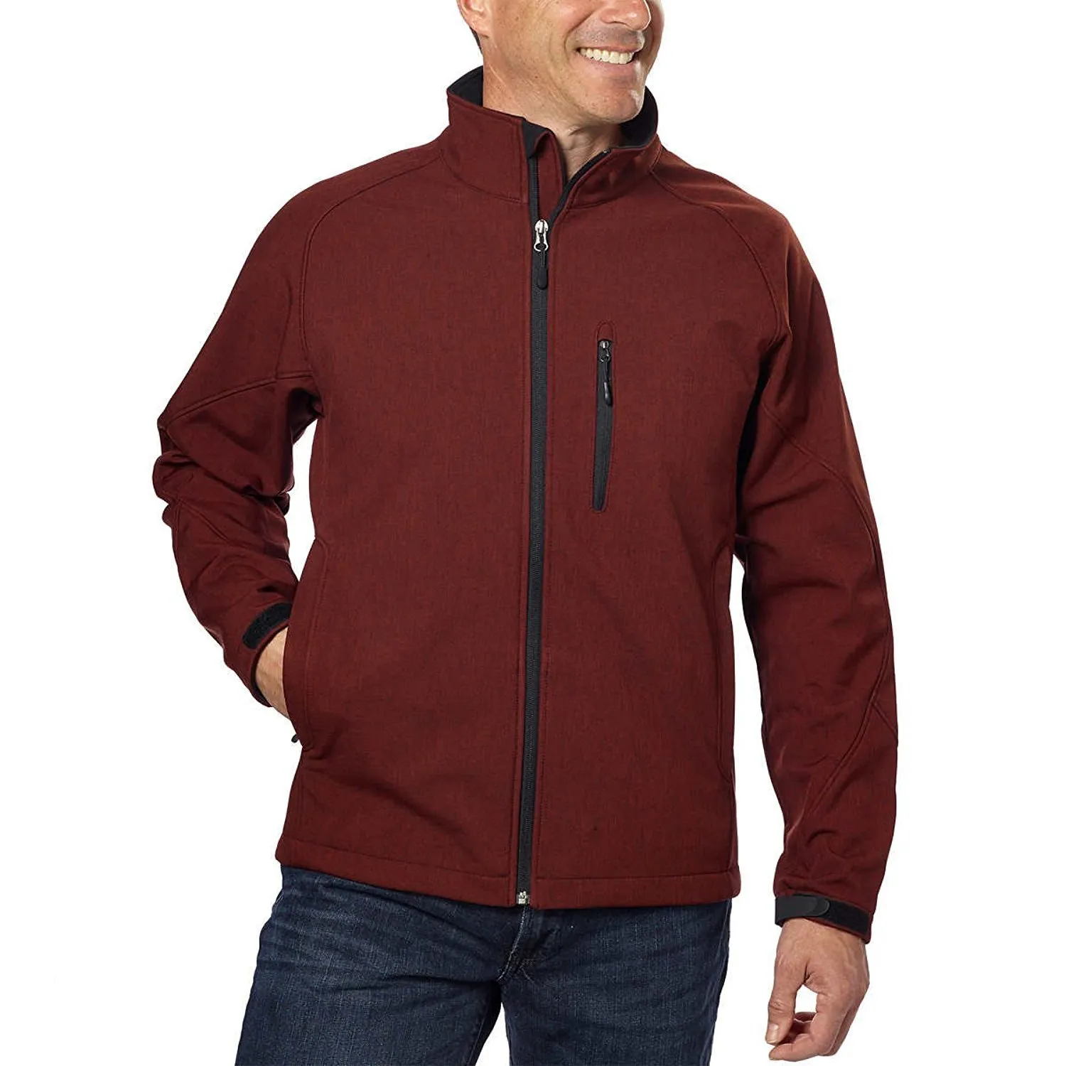 Kirkland Signature Men's Softshell Jacket, Medium, Water Resistant, 4-Way Stretch, Windproof