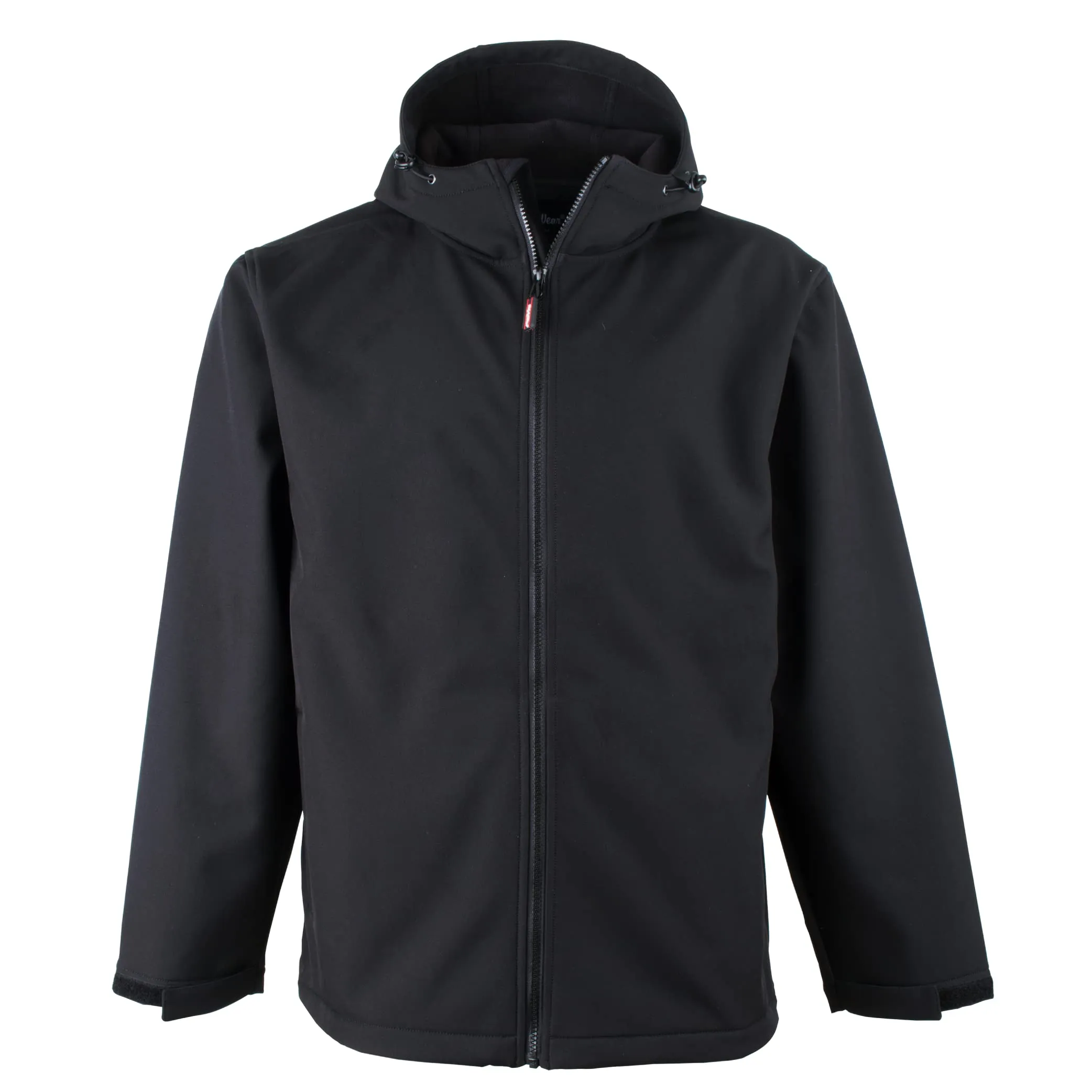 Lightweight Water-Resistant Warm Insulated Softshell Jacket with Hood - Small Black by RefrigiWear