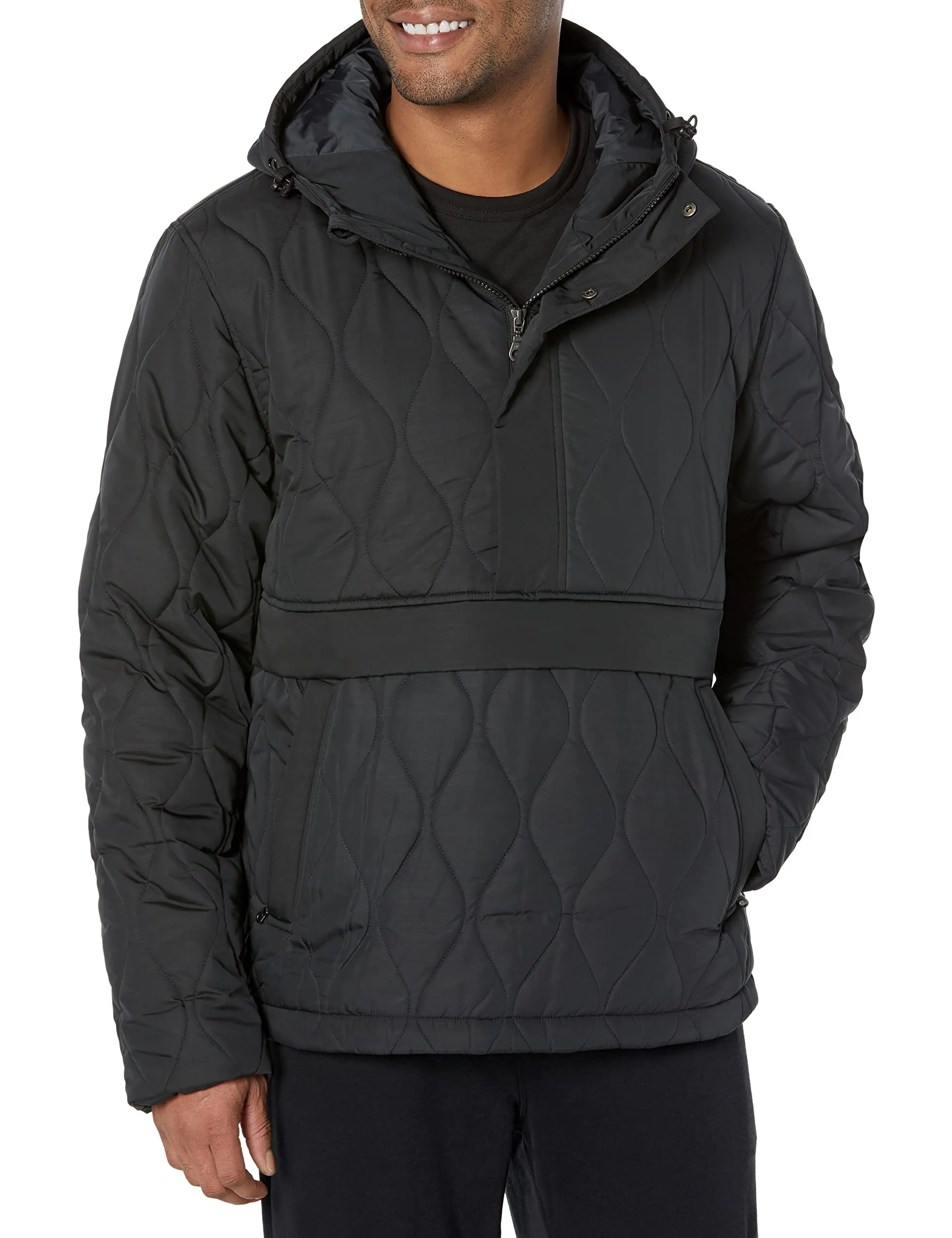 Men's 5X-Large Recycled Polyester Anorak Puffer Jacket - Water-Resistant & Cold-Weather Ready