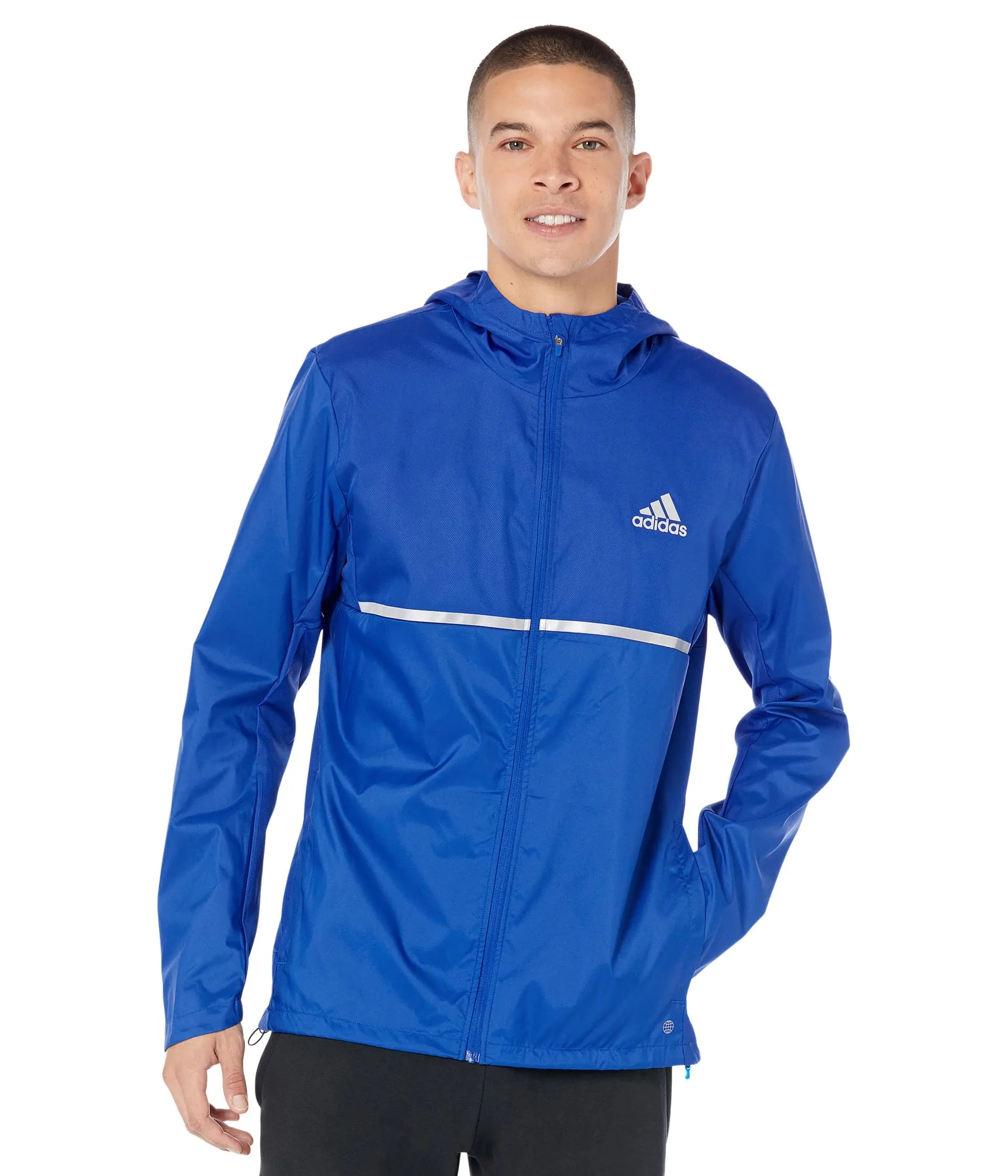 Men's adidas Own The Run Jacket XX-Large Tall - Cool-Weather, Water-Repellent, Recycled Materials