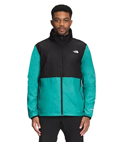 Men's Alamosa Wind Jacket, TNF Black/Porcelain Green, Small - Eco-Friendly, Windproof, Water-Repellent