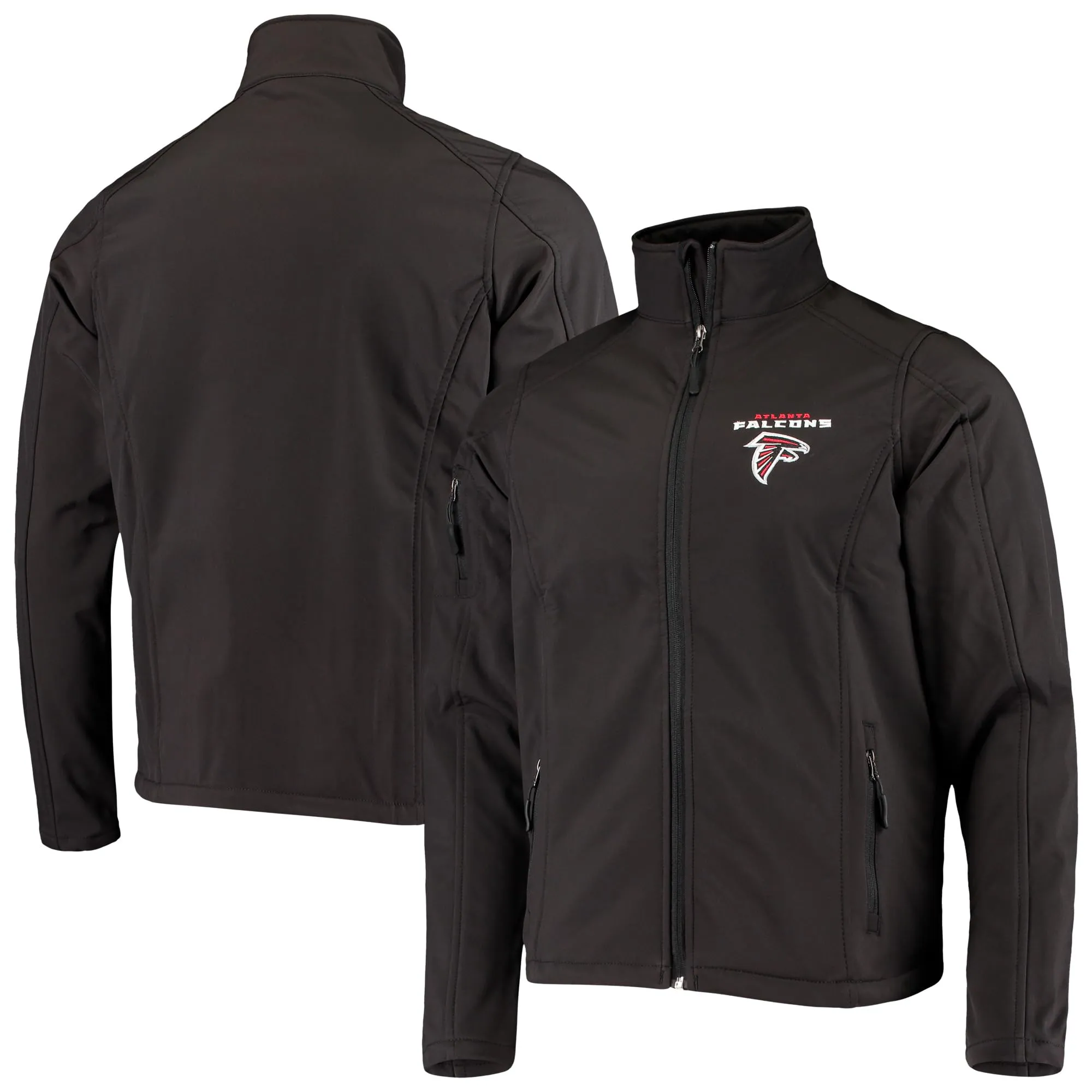 Men's Black Atlanta Falcons Sonoma Softshell Full-Zip Jacket - Medium - Stylish & Warm