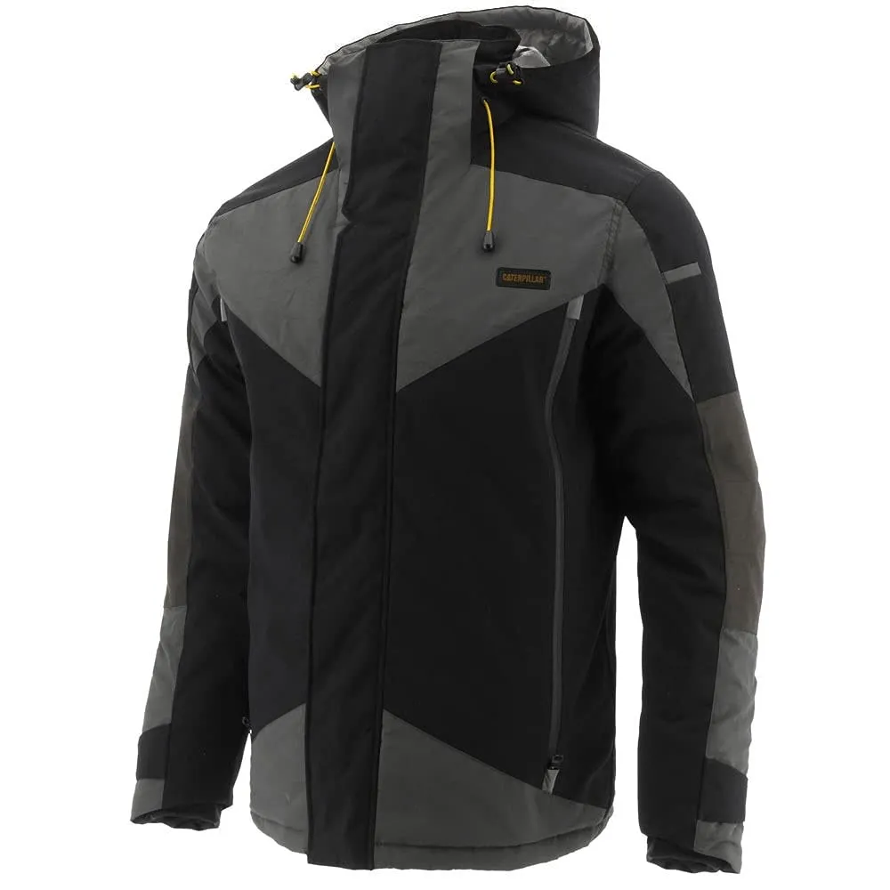 Mens Caterpillar Triton Insulated Waterproof Jacket, Black, Medium - Durable & Warm Workwear