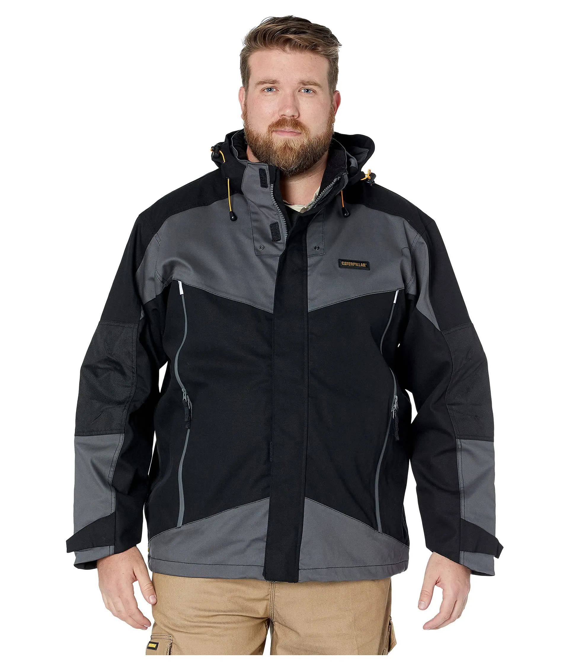 Men's Caterpillar Triton Waterproof Jacket X-Small - Durable Poly/Cotton Shell, Removable Hood