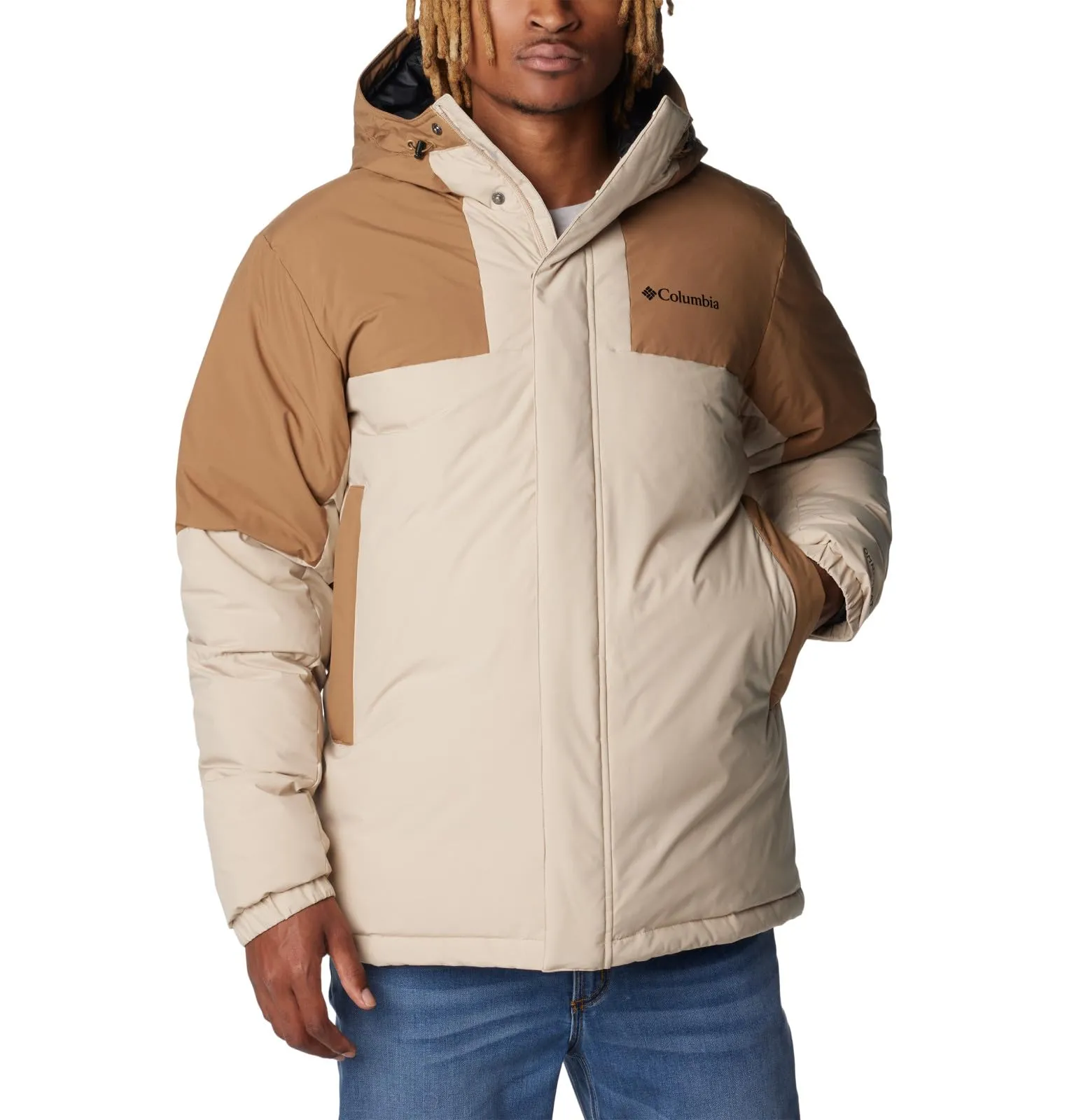 Men's Columbia Aldercrest Down Hooded Jacket - Small, Water Resistant, Omni-Heat Thermal Reflective