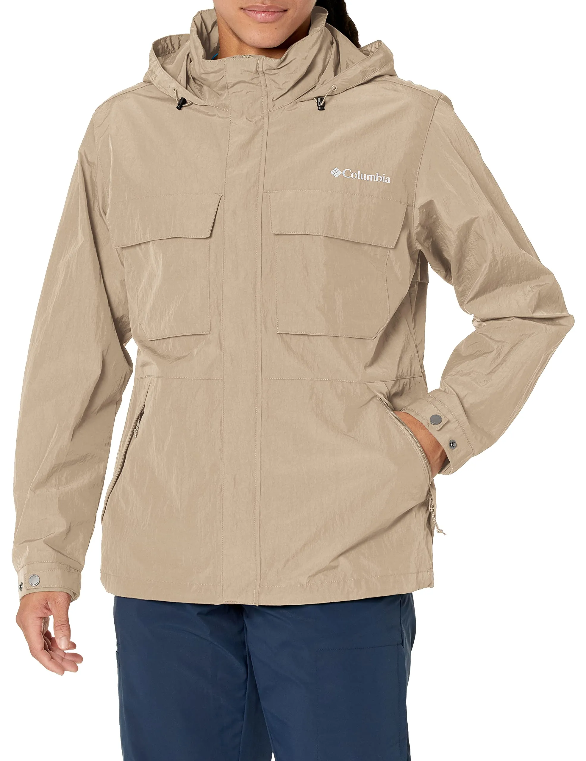 Men's Columbia COHO River Jacket 1X - Lightweight, Breathable, Reflective, Adjustable Cuffs, Pockets