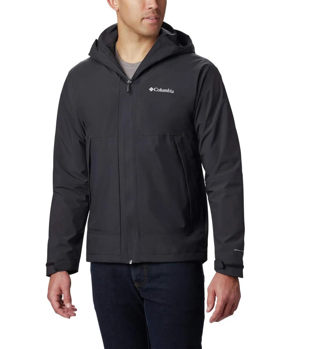 Men's Columbia Evolution Valley Jacket, Black, Large - Waterproof, Breathable, Adjustable Fit