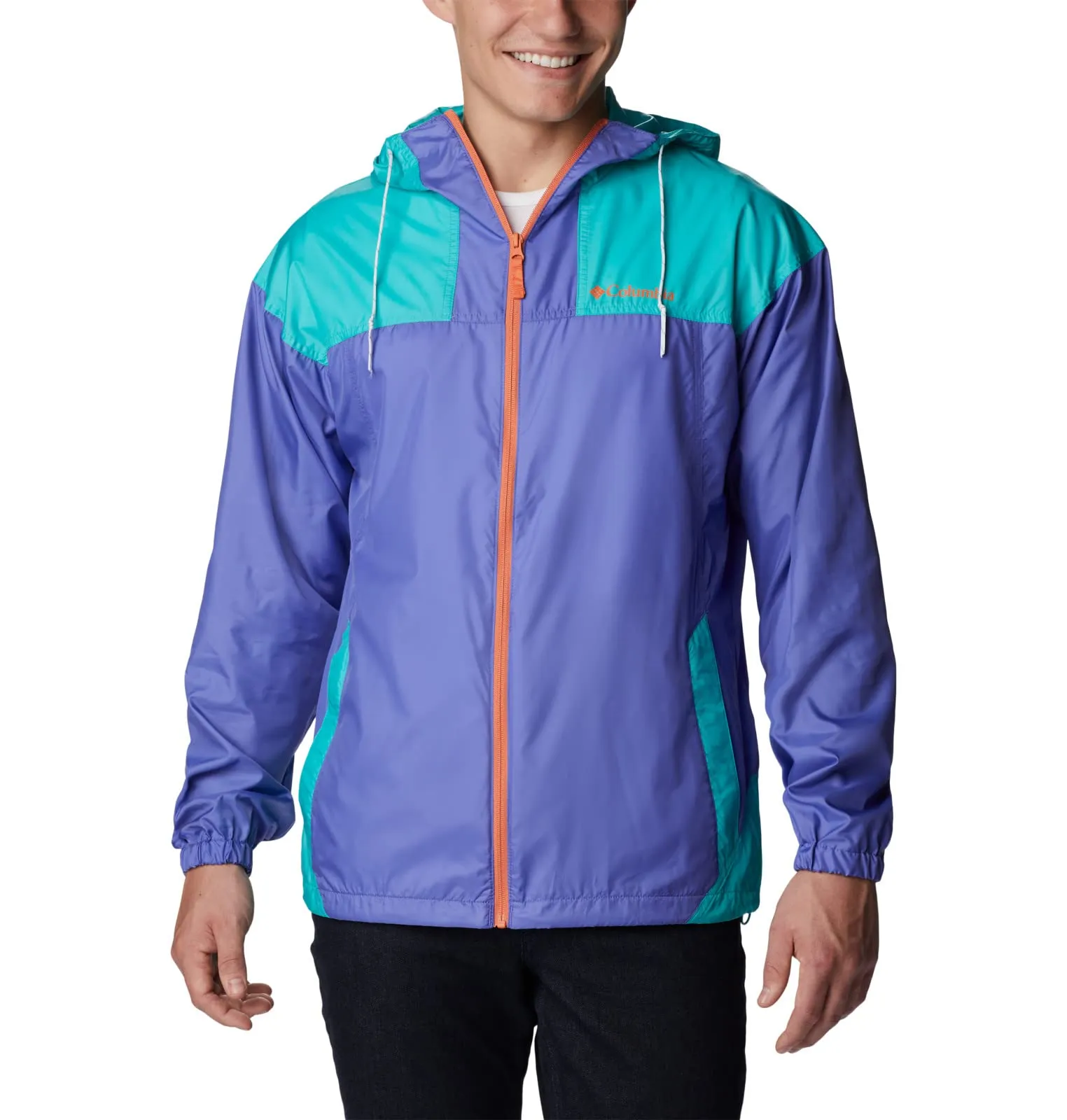 Men's Columbia Flash Challenger Windbreaker - Medium, UV Protection, Lightweight, Adjustable Hood