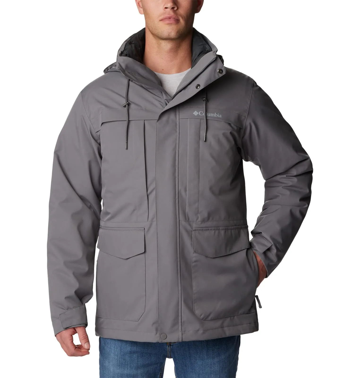 Men's Columbia Stuart Island Interchange Jacket Small - Waterproof, Thermal-Reflective, 3-in-1 Design