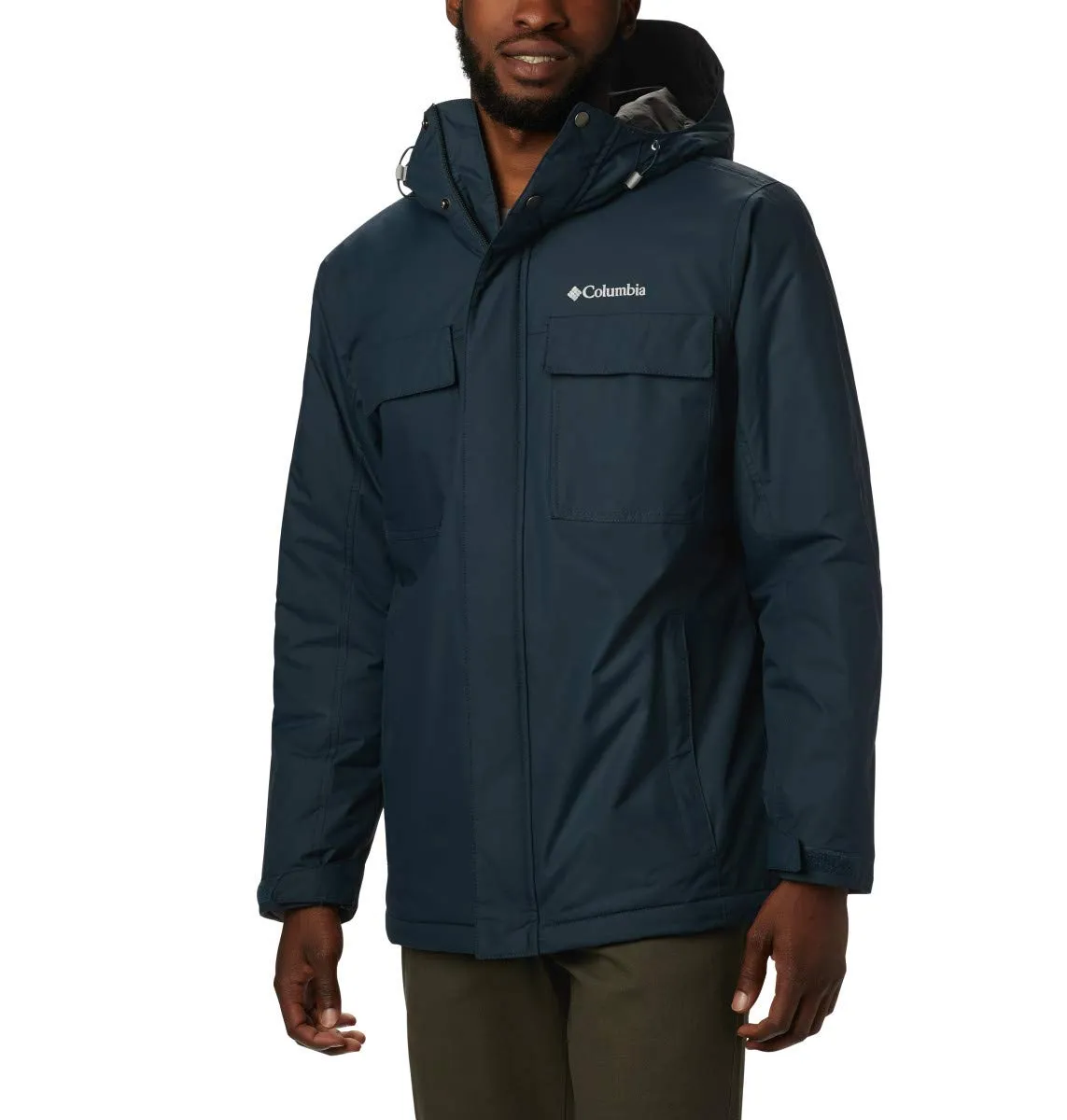 Men's Columbia Ten Falls Jacket Small - Waterproof, Insulated, Adjustable Hood & Zippered Pockets