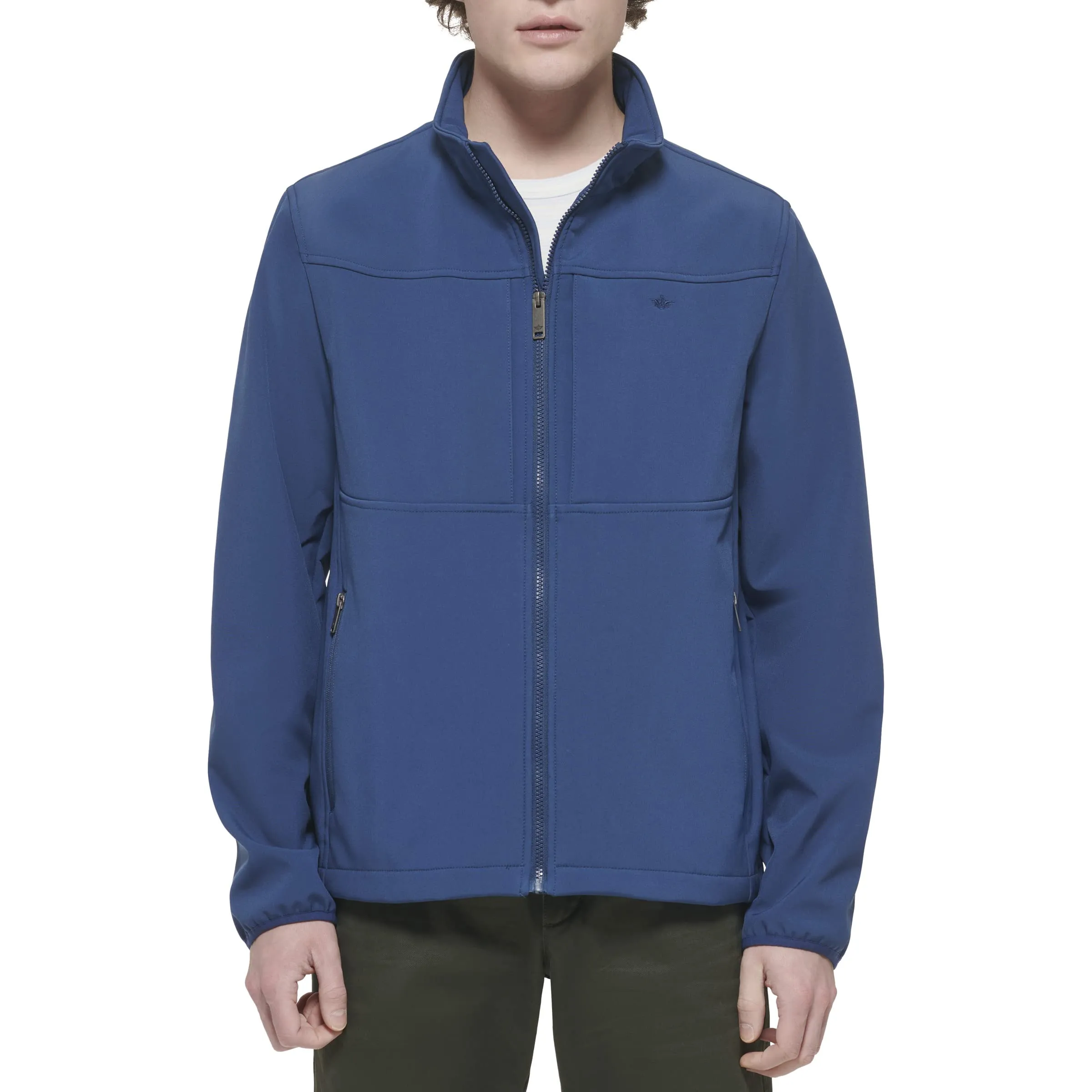 Men's Dockers Clean Zip-up Softshell Jacket - X-Small, Water-Resistant, Lightweight, Versatile