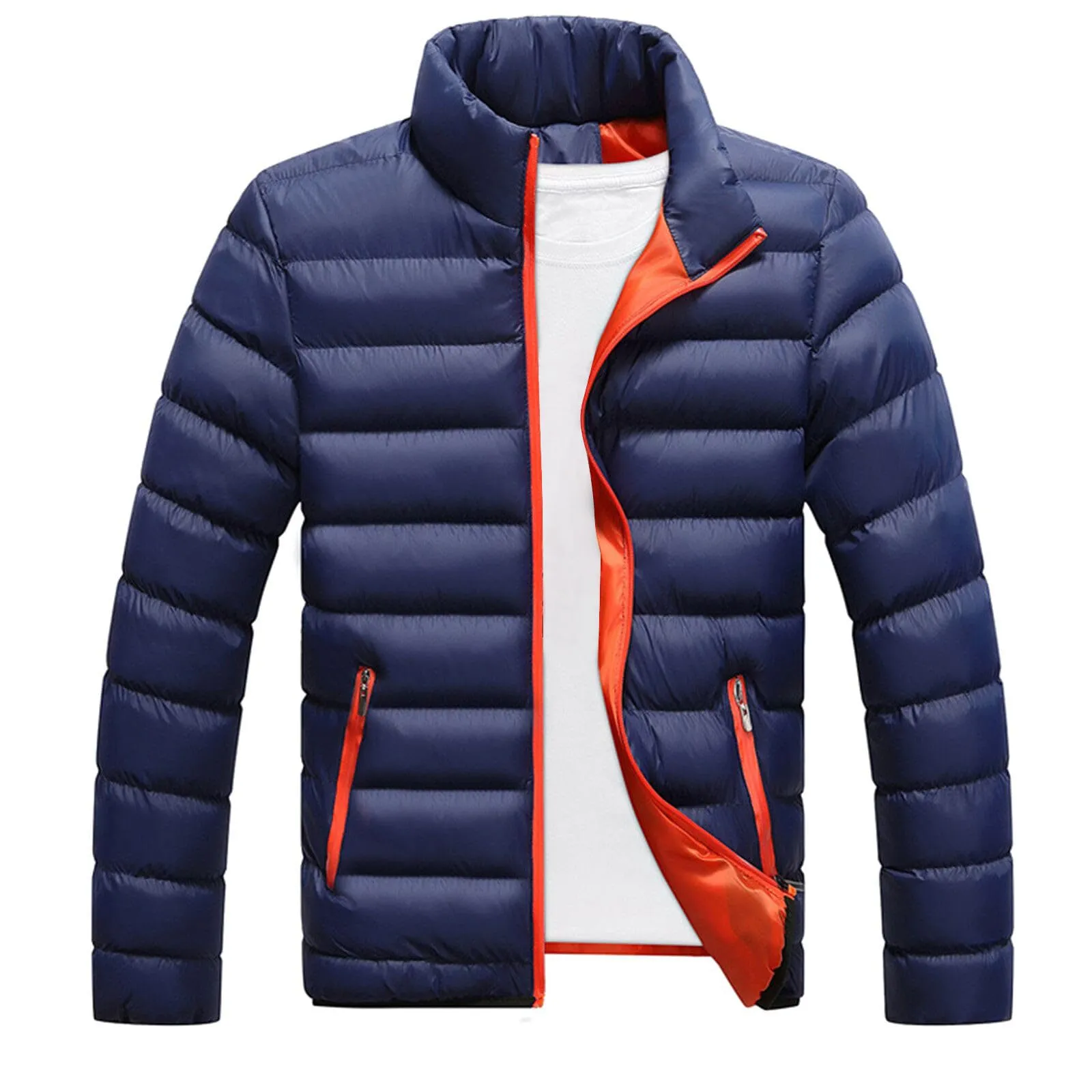 Men's Down Jacket Winter Coats Water-Resistant Lightweight Packable Puffer Jacket M-2XL