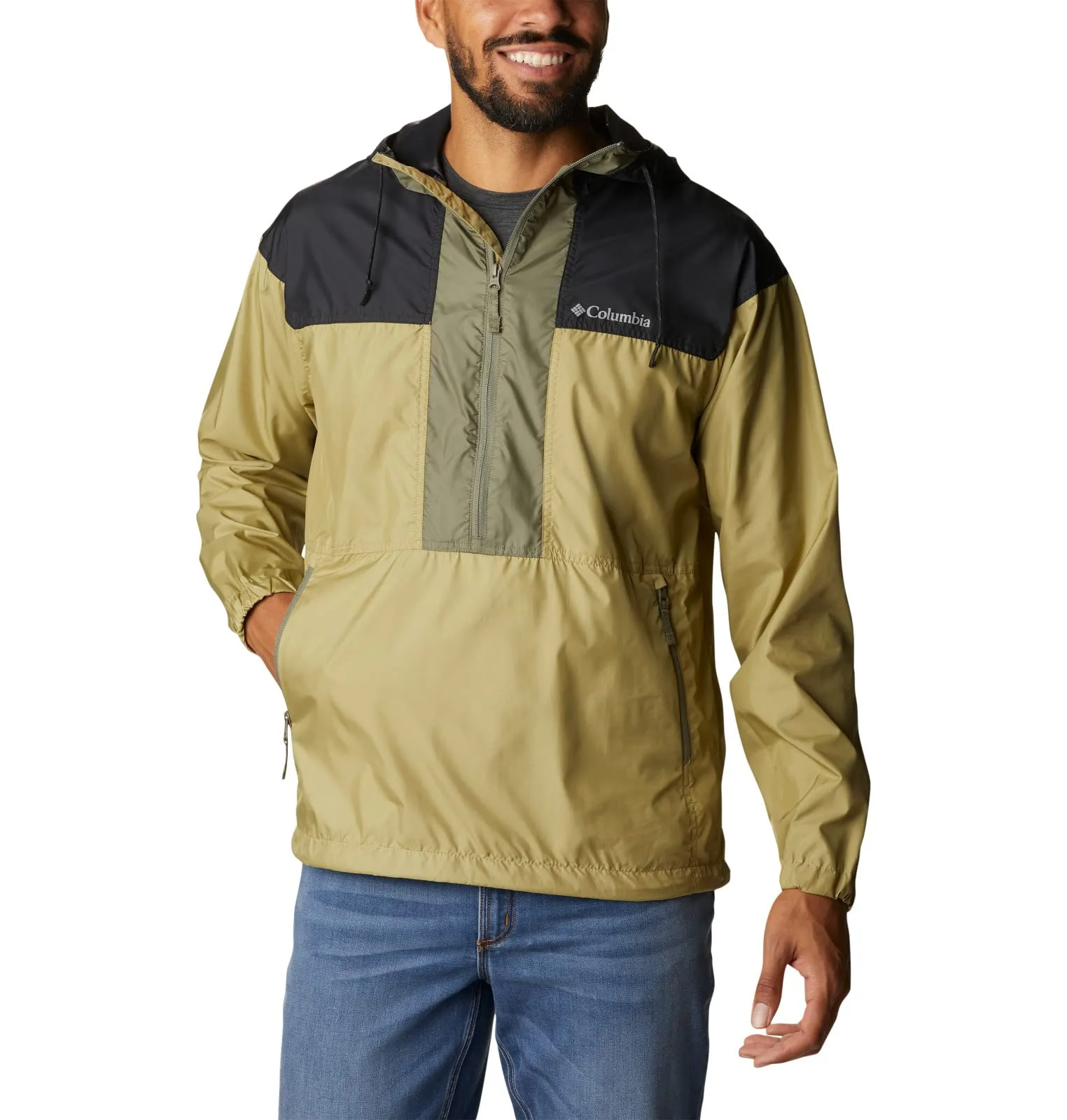 Men's Flash Challenger Anorak Jacket - Columbia, Small, Water-Repellent, UPF 40 Protection