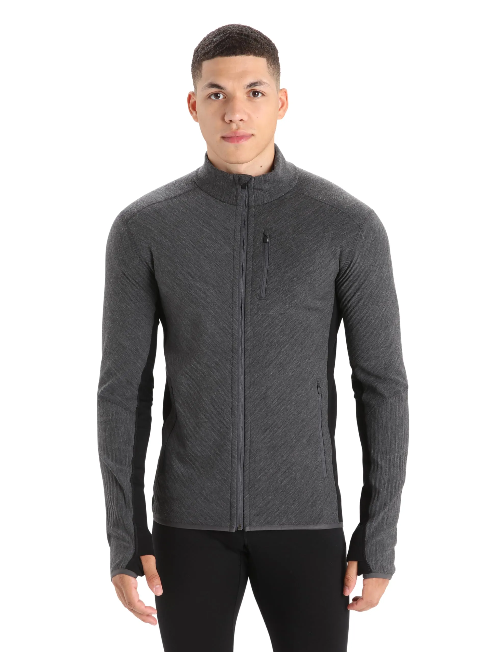 Men's Icebreaker Descender Long Sleeve Full-Zip - Small, RealFleece, Warm, Breathable, Comfortable