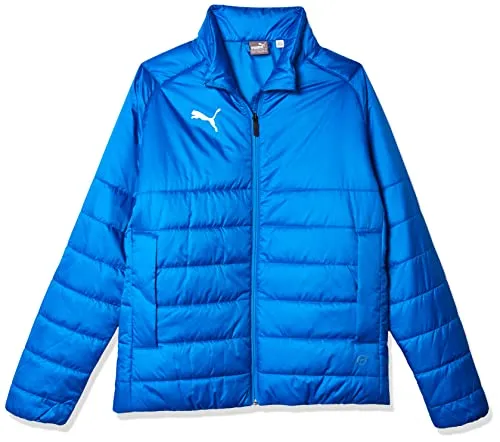 Men's Liga Casuals Padded Jacket - Electric Blue Lemonade/White, Slim Fit, PUMA WarmCELL