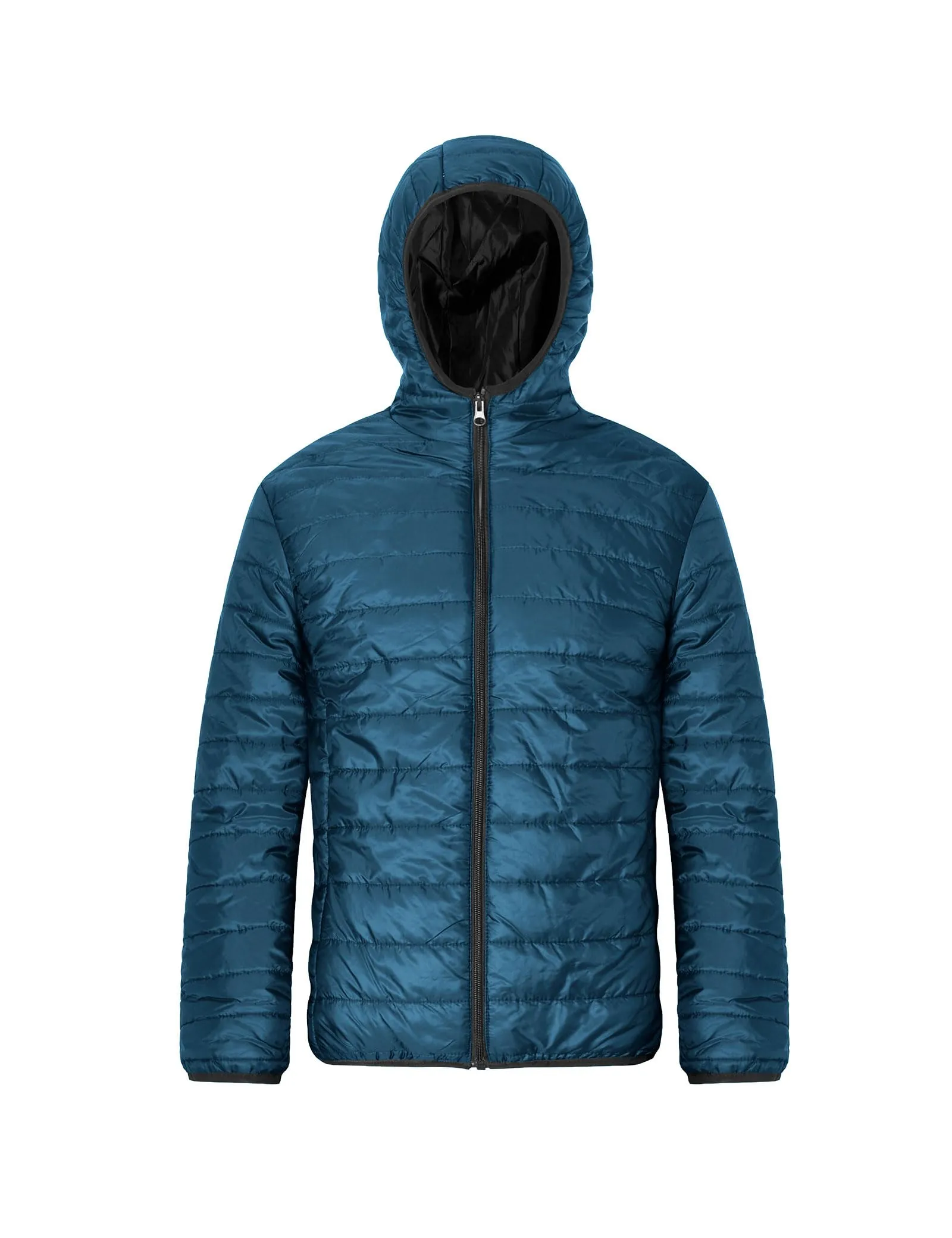 Mens Lightweight Packable Puffer Jacket - Hooded, Water-Resistant, Warm Outerwear in Medium