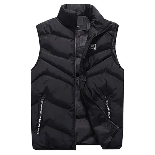 Men's Lightweight Puffer Jacket Down Alternative Vest, Packable and Waterproof, S-XL