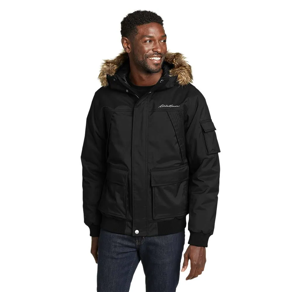 Men's Medium Eddie Bauer Down Bomber Jacket - Waterproof, 650-Fill Insulation, Adjustable Hood