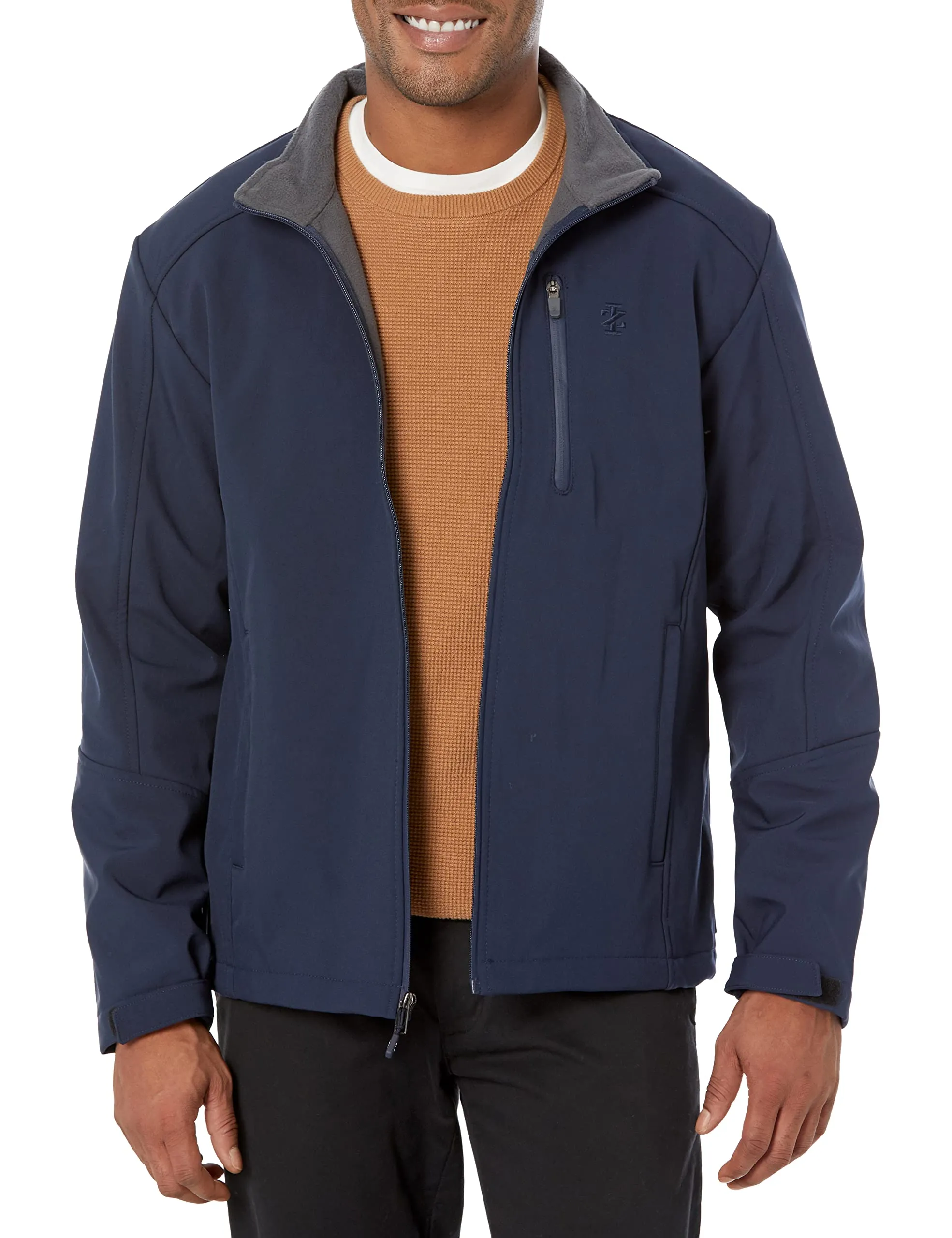 Men's Medium IZOD Fleece Lined Softshell Jacket - Water & Wind Resistant, Cozy & Stylish