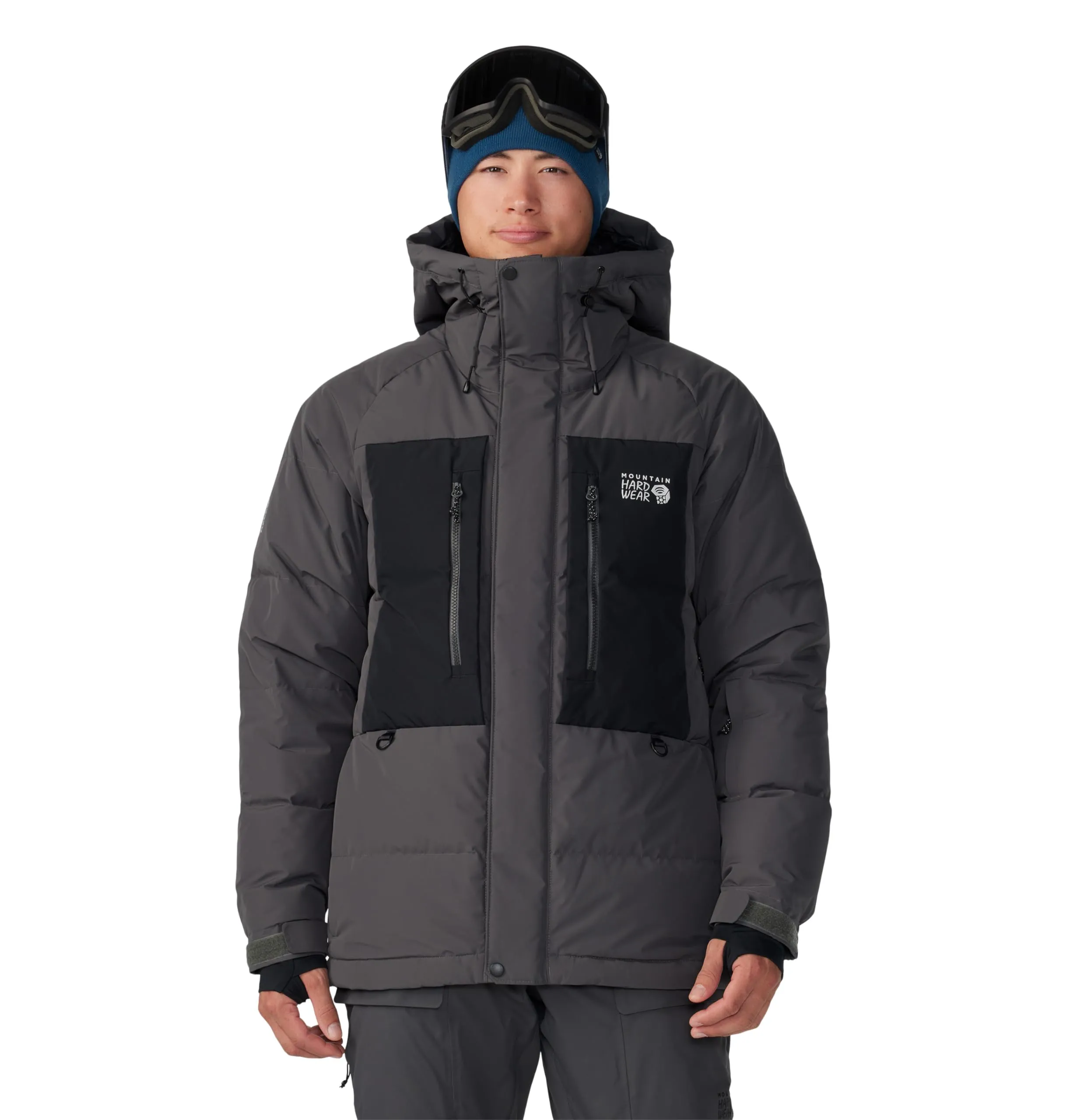 Men's Medium Mountain Hardwear First Tracks Down Jacket - Waterproof, Insulated, Hooded