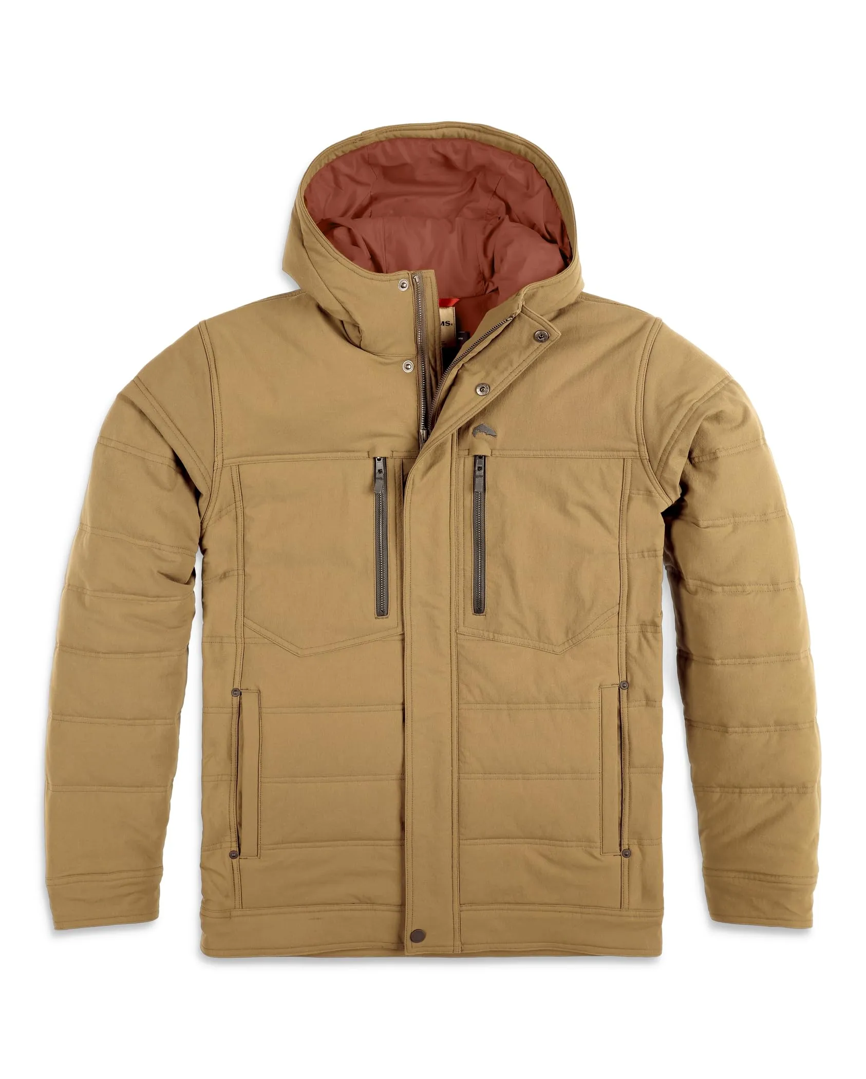 Men's Medium Simms Cardwell Hooded Jacket with PrimaLoft Insulation and Multiple Pockets