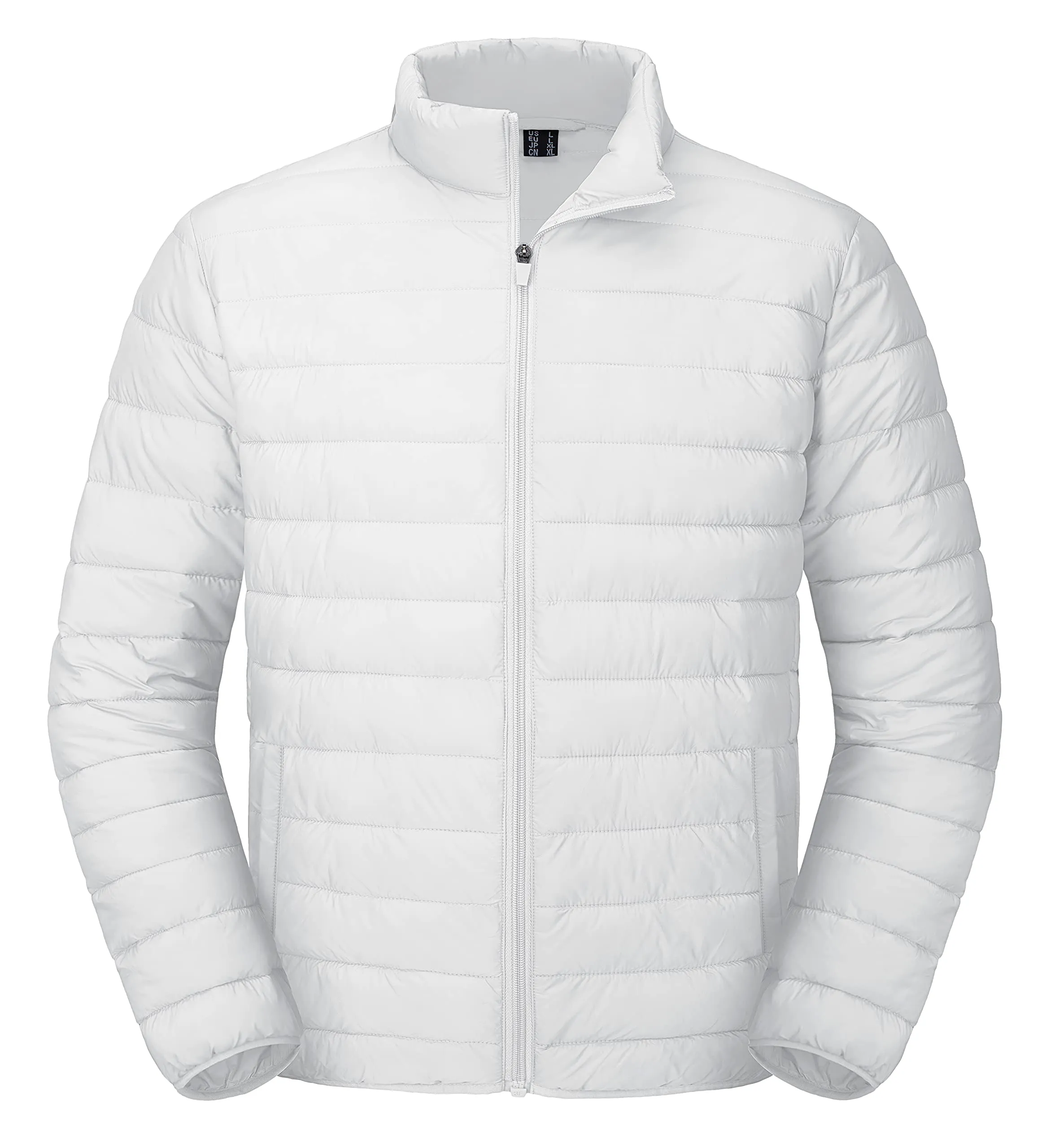 Men's Medium Water-Repellent Lightweight Puffer Jacket - Warm Winter Insulated Windproof Coats