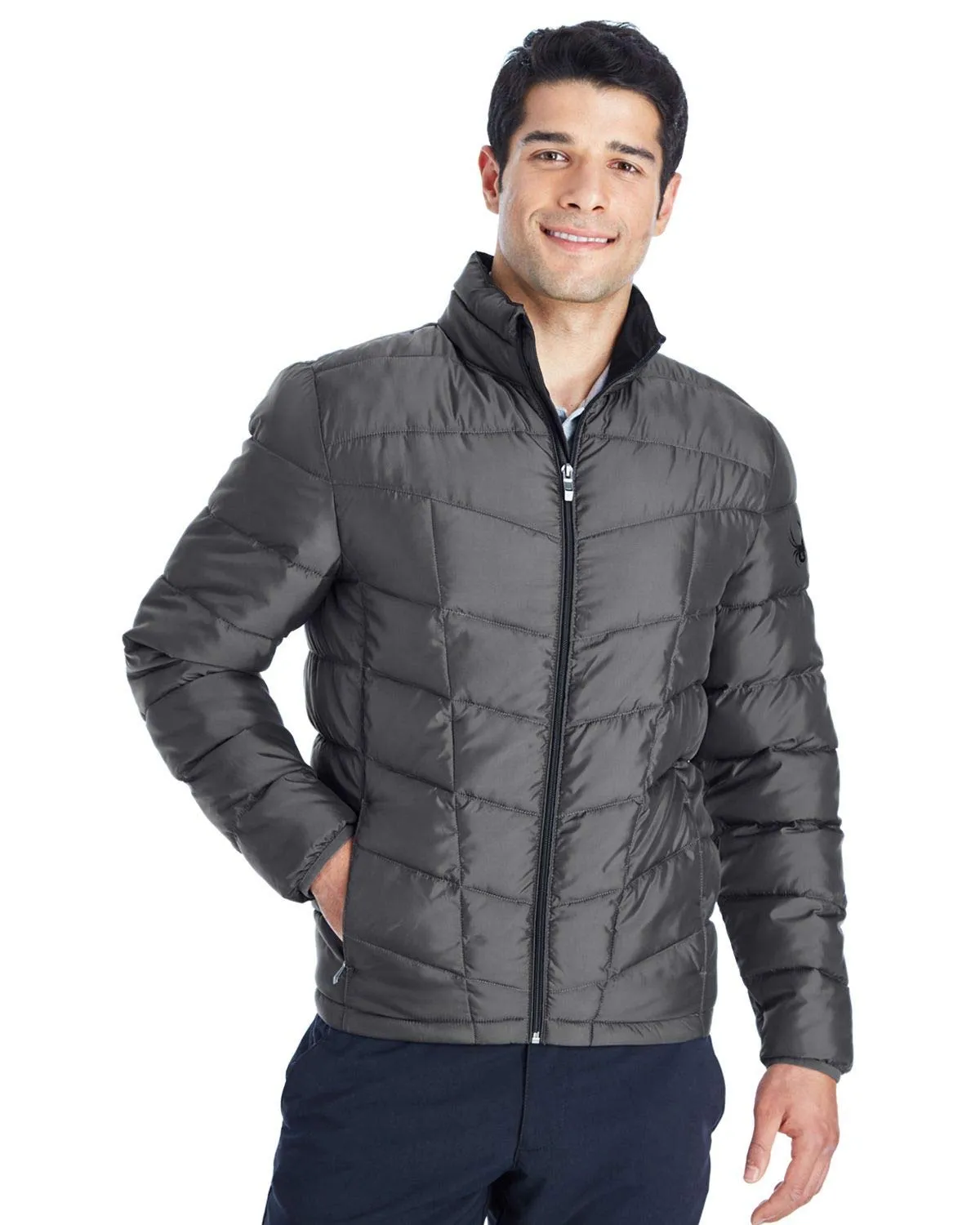 Men's Pelmo Insulated Puffer Jacket M POLAR/BLACK - Warmth Retention with Handwarmer Pockets