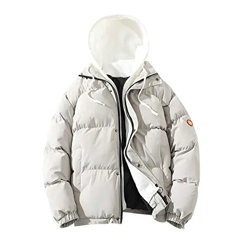 Men's Puffer Jacket XL-5XL Hooded Lightweight Packable Down Alternative Winter Coat