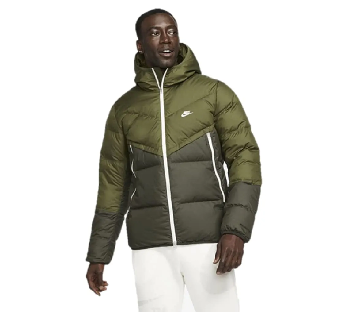 Men's Quilted Synthetic Fill Windrunner Jacket, Primaloft Insulated, Rough Green Olive, Large