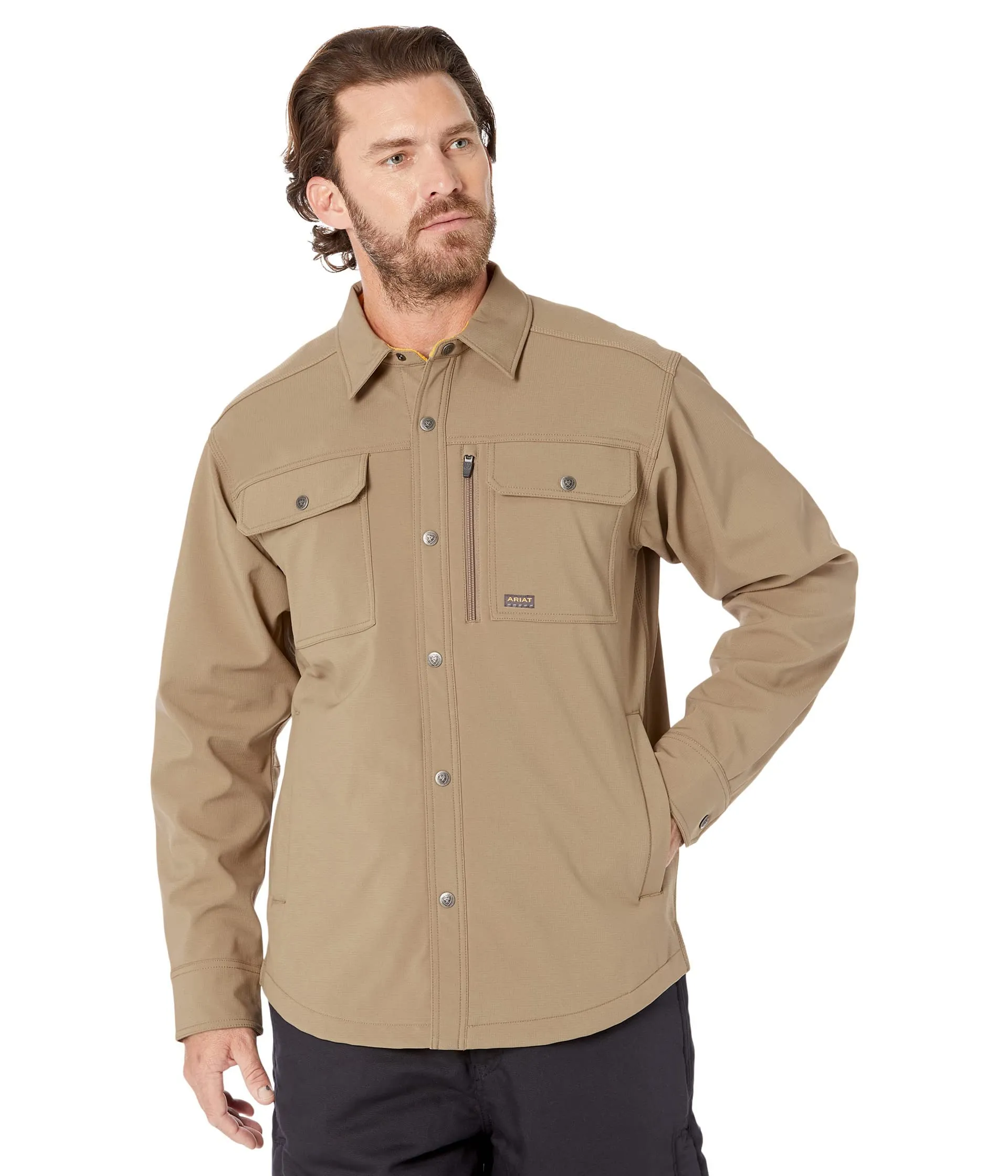 Men's Rebar Durastretch Utility Softshell Jacket - Large, Water Repellent, Durable Flex