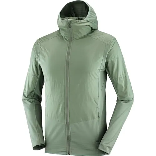 Men's Salomon Hybrid Midlayer Jacket Hoodie - Small, Lightweight, Water-Resistant for Hiking