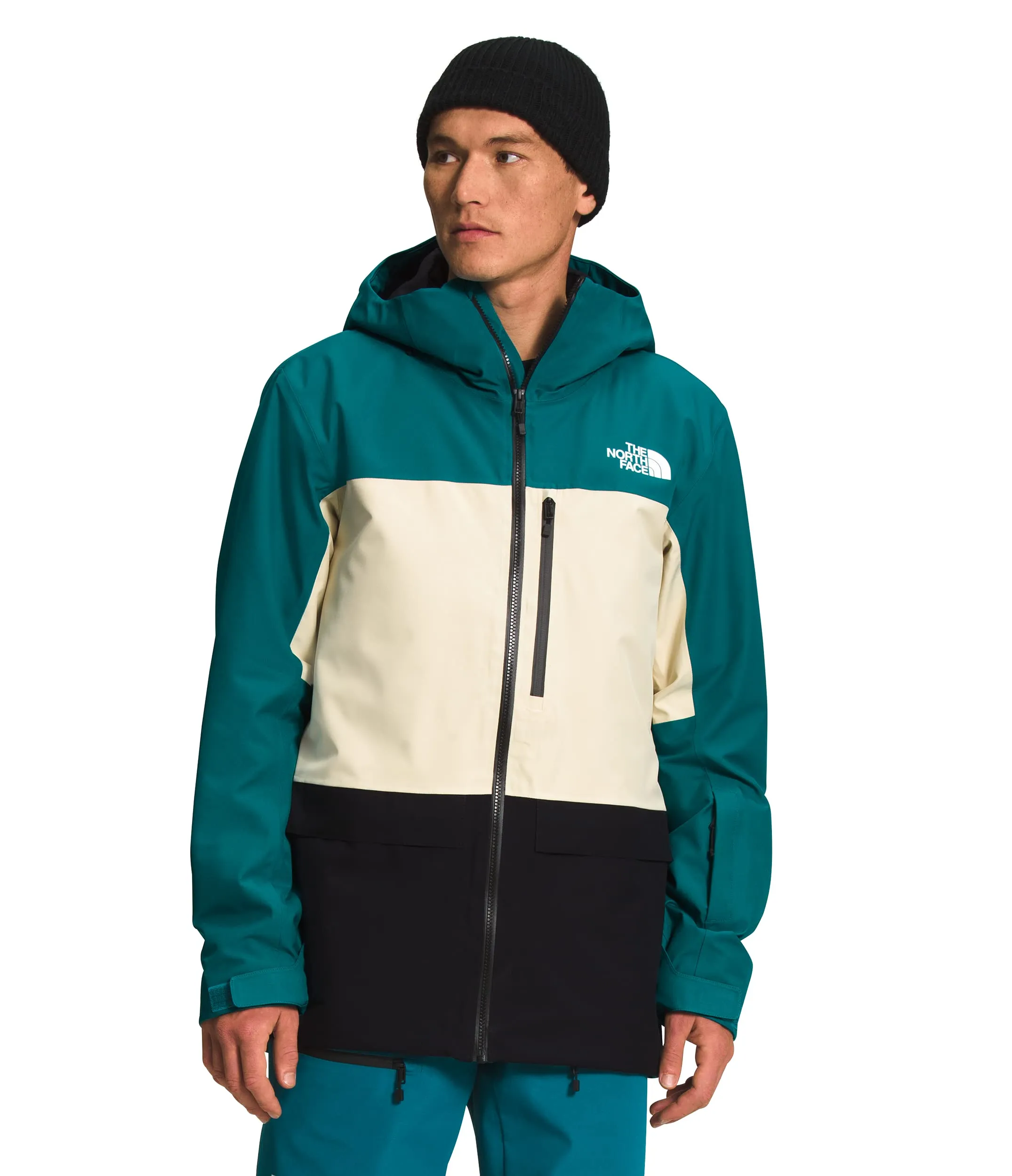 Men's Sickline Insulated Ski Jacket, Harbor Blue/Gravel/TNF Black, X-Small - Waterproof, Breathable