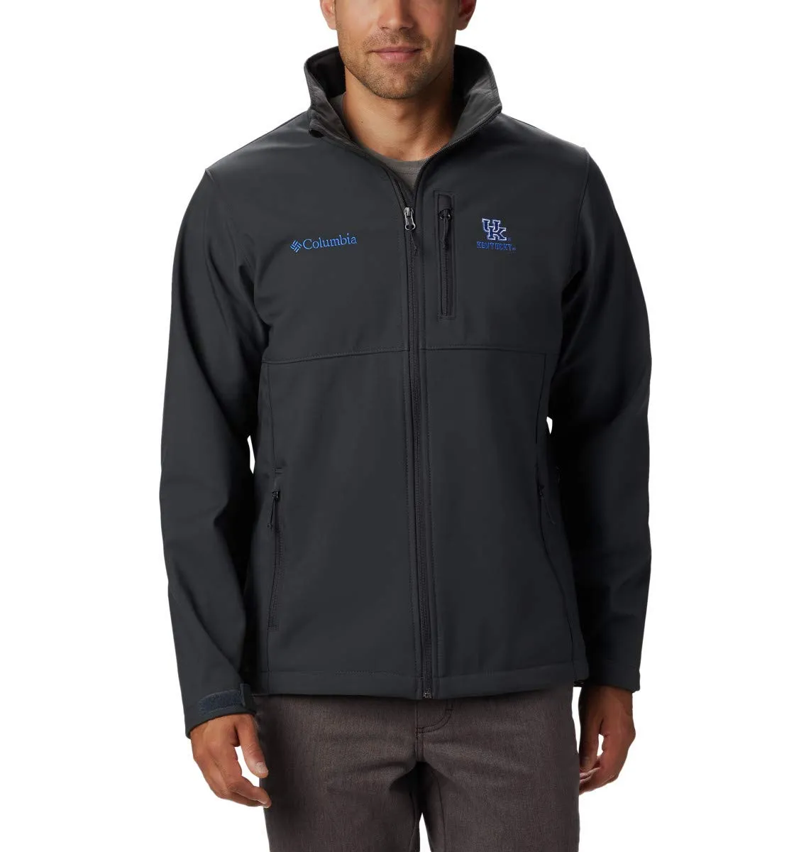 Men's Small Columbia Collegiate Ascender Softshell Jacket - Water Resistant, Lightweight, Durable