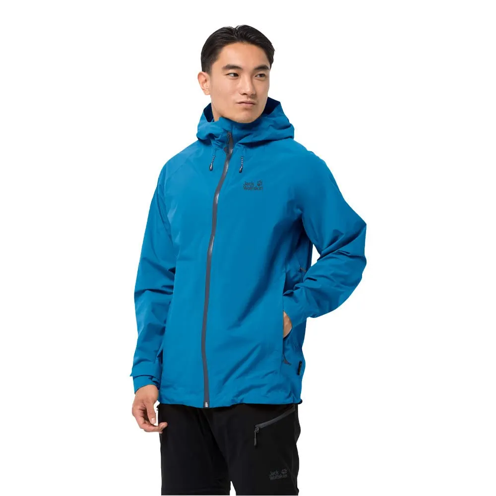 Men's Small Jack Wolfskin Highest Peak Jacket - Weatherproof, Breathable, Recycled Fabric, PFC-Free