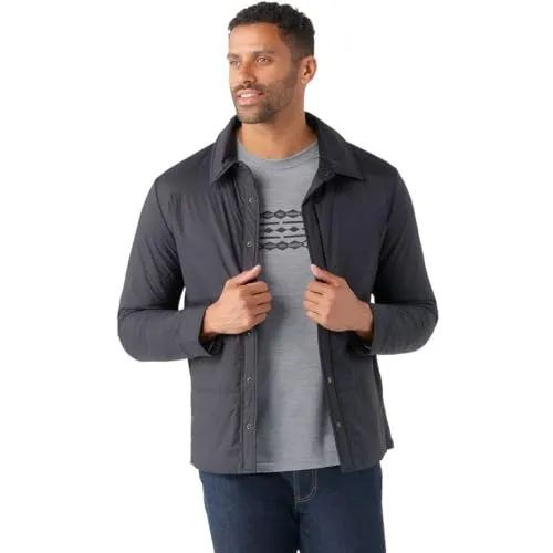 Men's Smartloft Merino Wool Shirt Jacket - Regular Fit Small, Wind-Resistant Insulated Layer