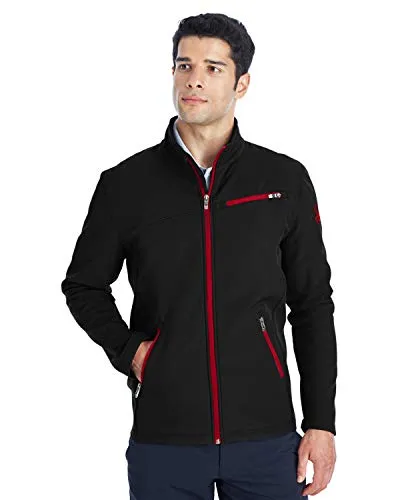 Men's Spyder Softshell Jacket Small, 94% Polyester, 6% Spandex, Classic Fit, Zippered Pockets