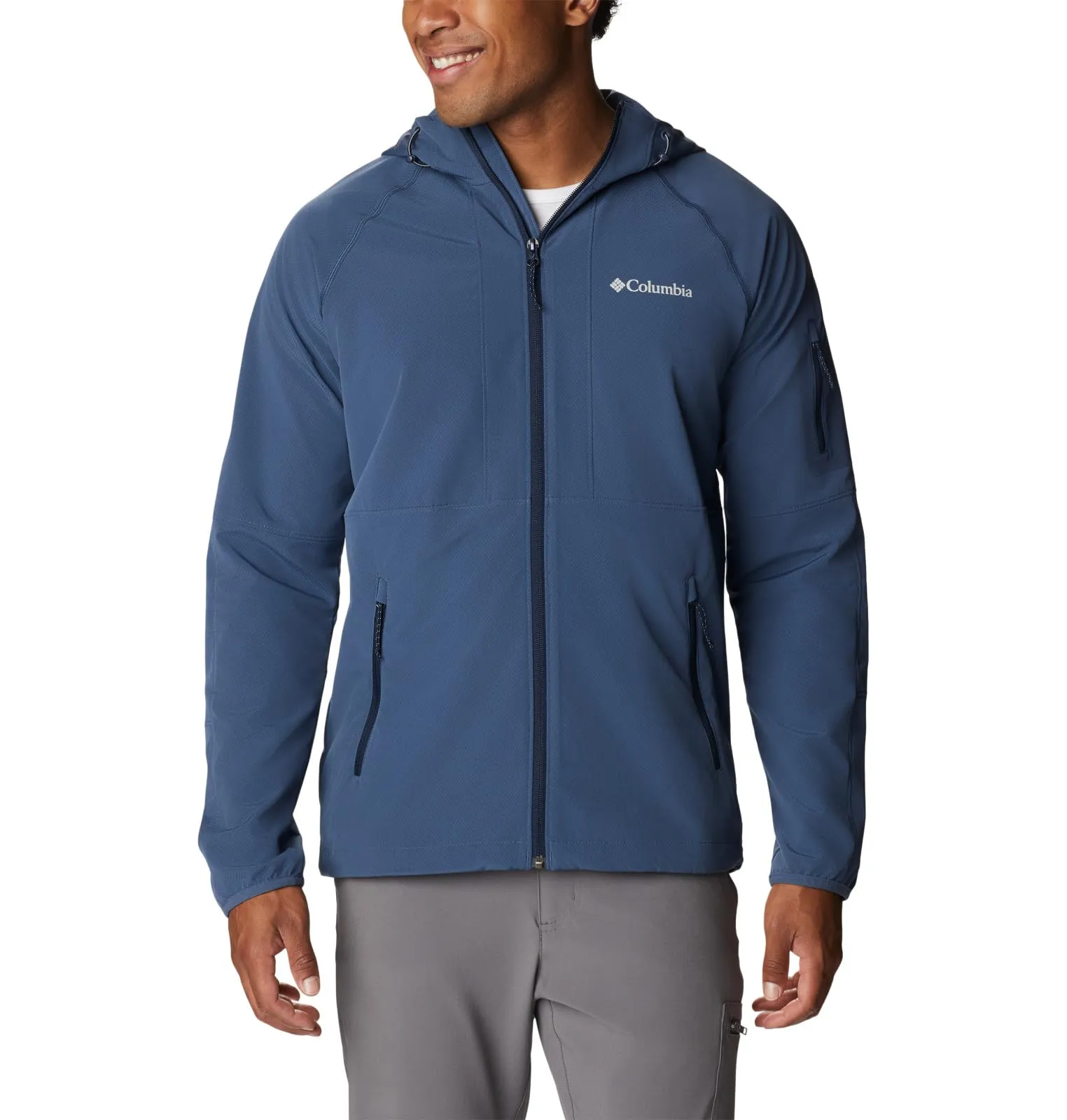 Men's Tall Heights Hooded Softshell Jacket in 3X - Columbia, Water-Resistant, Stain-Repellent