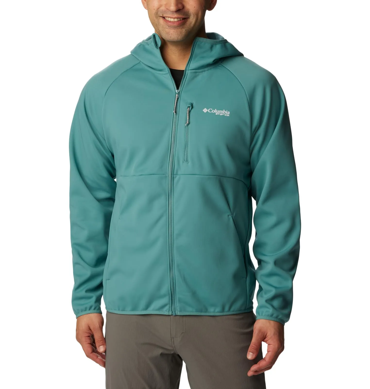 Men's Terminal Stretch Softshell Hooded Jacket - Columbia, X-Small, Quick-Drying, Omni-Shield