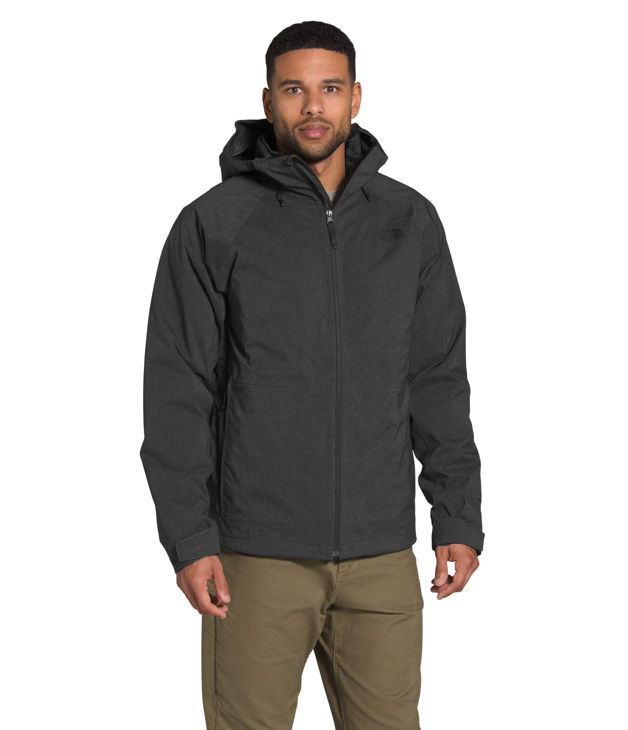 Men's Thermoball Eco Triclimate Jacket – TNF Dark Grey Heather/Black, X-Small, Waterproof & Warm