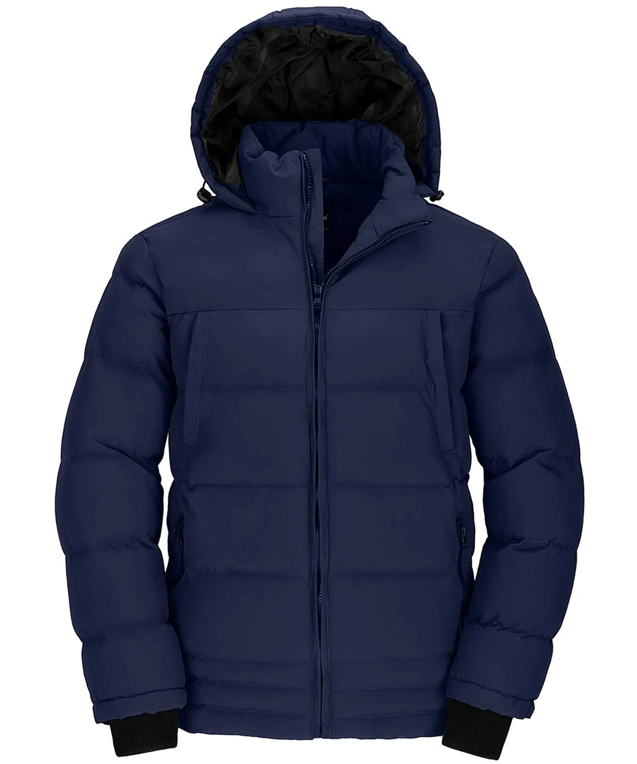 Men's Thicken Puffer Jacket Small - Insulated Water-Resistant Winter Coat with Hood