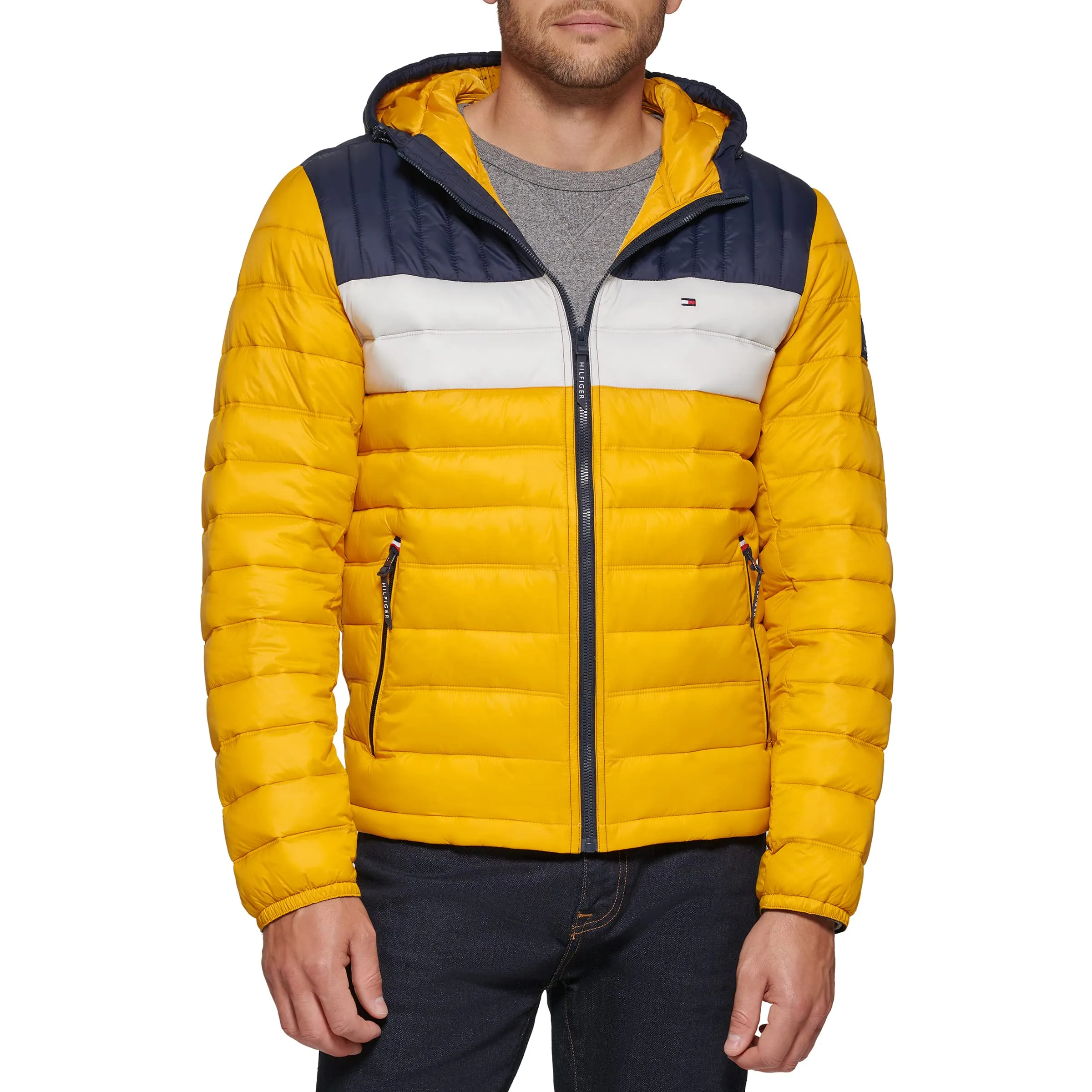 Men's Water Resistant Ultra Loft Hooded Puffer Jacket - Medium, Tommy Hilfiger