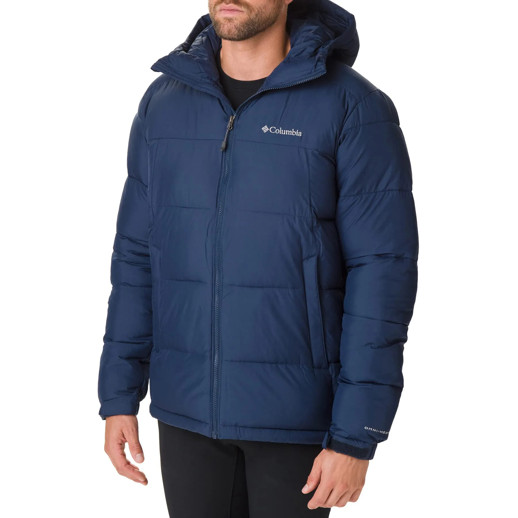 Men's XL Pike Lake Hooded Winter Jacket in Collegiate Navy with Omni-Heat Insulation